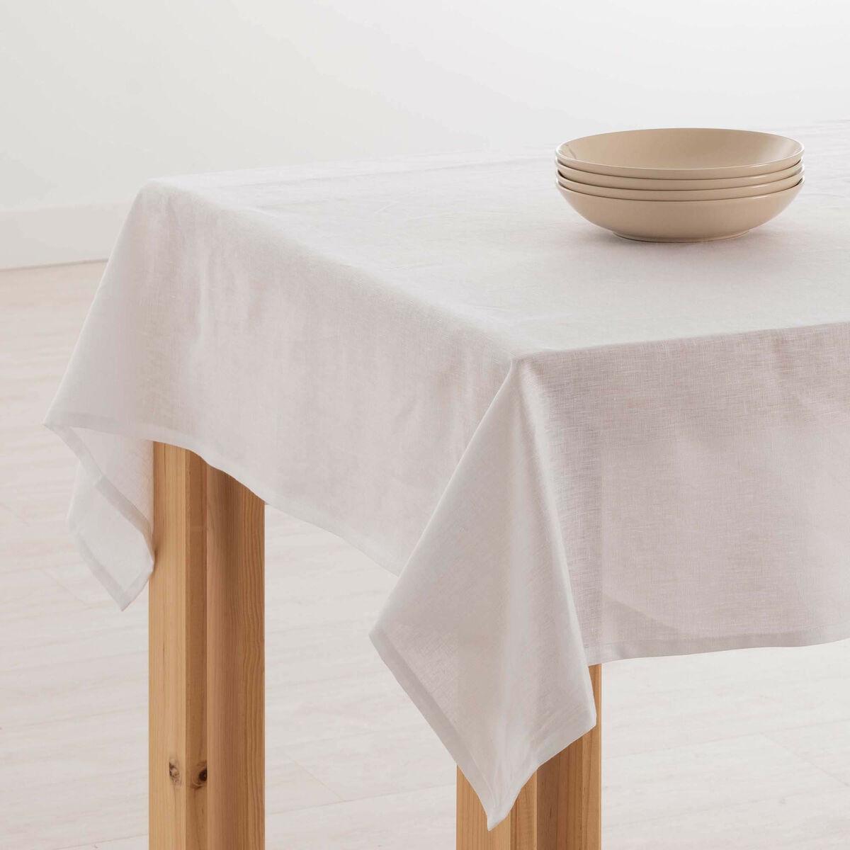 Mantel Muaré 300 x 150 cm Blanco