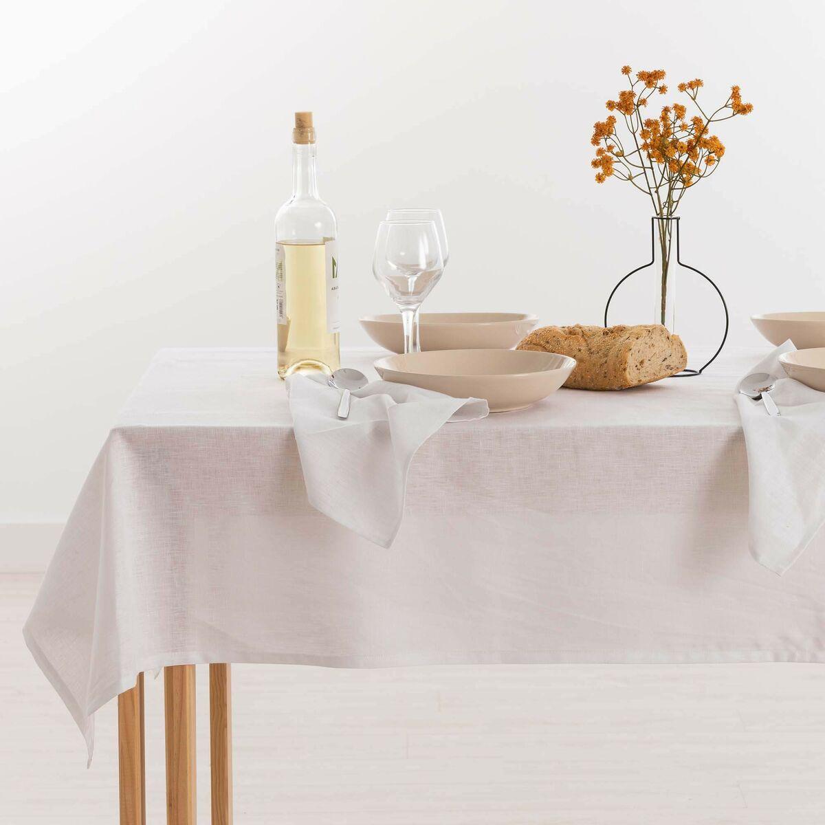 Mantel Muaré 300 x 150 cm Blanco
