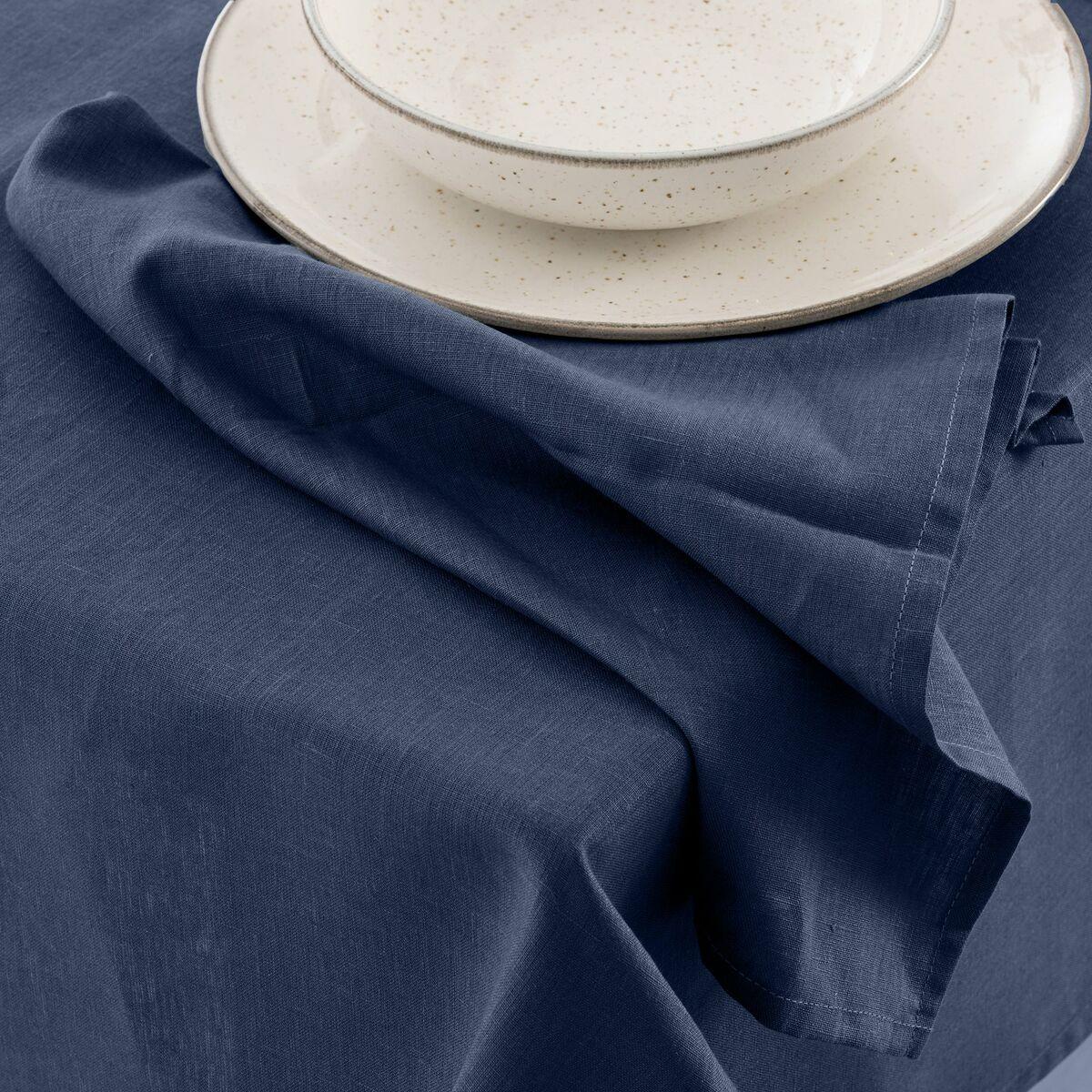 Mantel Muaré 400 x 150 cm Azul oscuro
