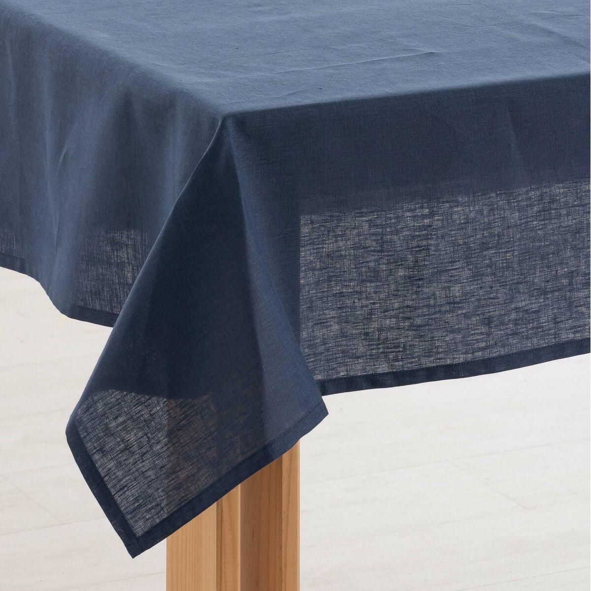 Mantel Muaré 400 x 150 cm Azul oscuro