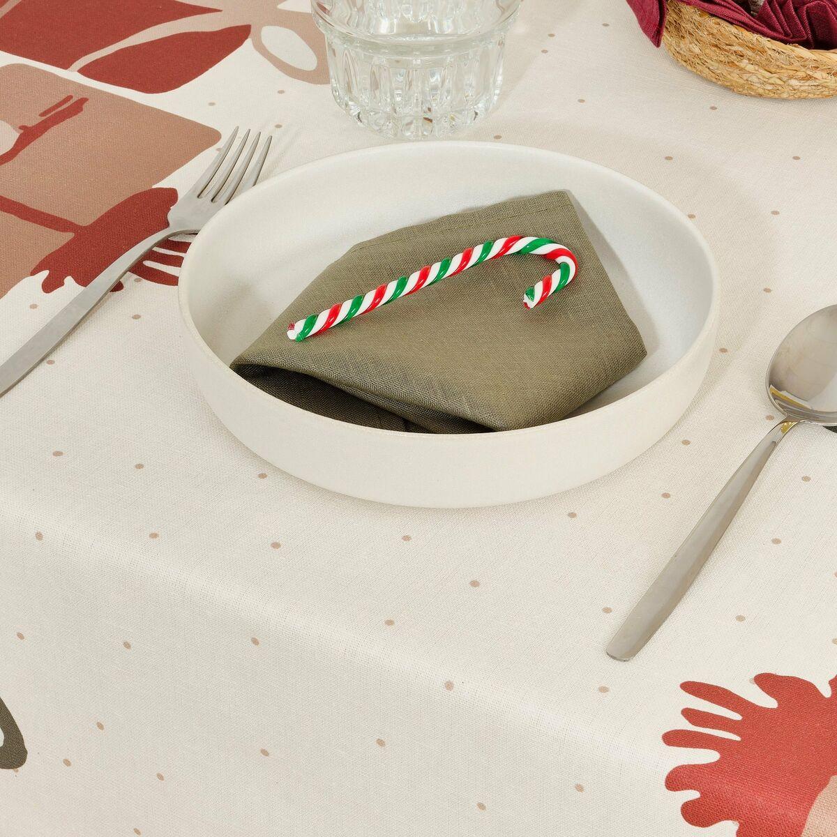 Mantel resinado antimanchas Belum Christmas Present  Blanco Rojo Verde 200 x 150 cm