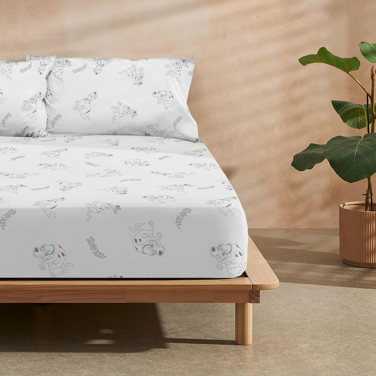 Sábana Bajera Ajustable Scooby-Doo Multicolor Cama de 105