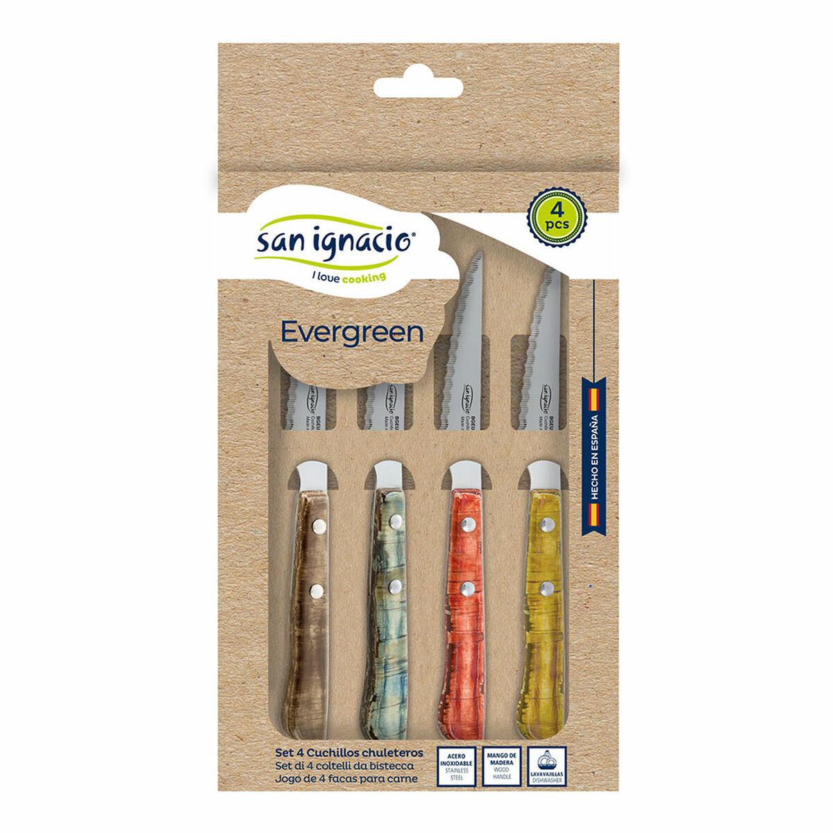 Set de Cuchillos para Carne San Ignacio Evergreen BGEU-6076 Acero Inoxidable