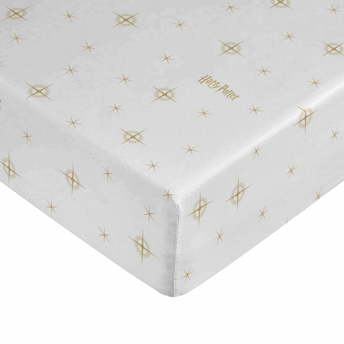 Juego de Sábanas Harry Potter Stars Gold Blanco Multicolor Cama de 150/160