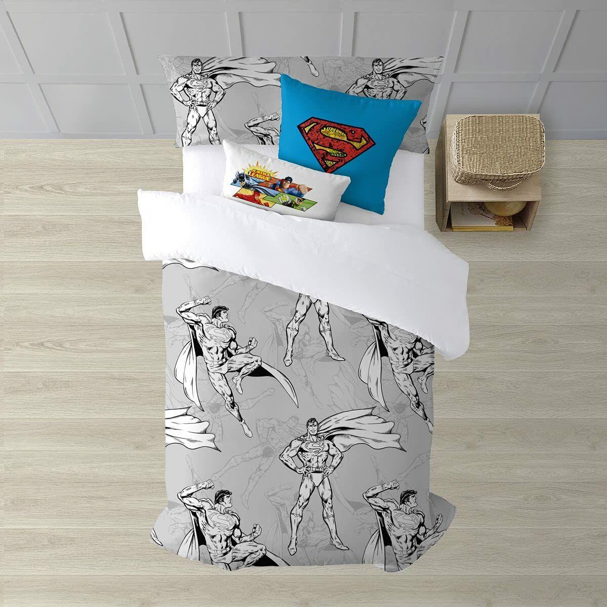 Funda Nórdica Superman Superman Gris 175 Hilos 260 x 240 cm