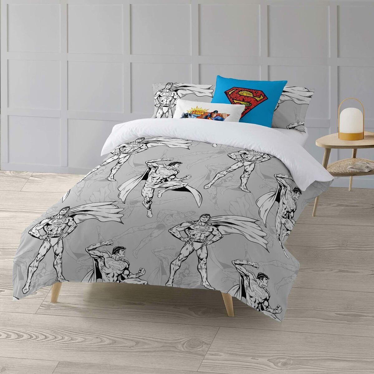 Funda Nórdica Superman Superman Gris 175 Hilos 220 x 220 cm