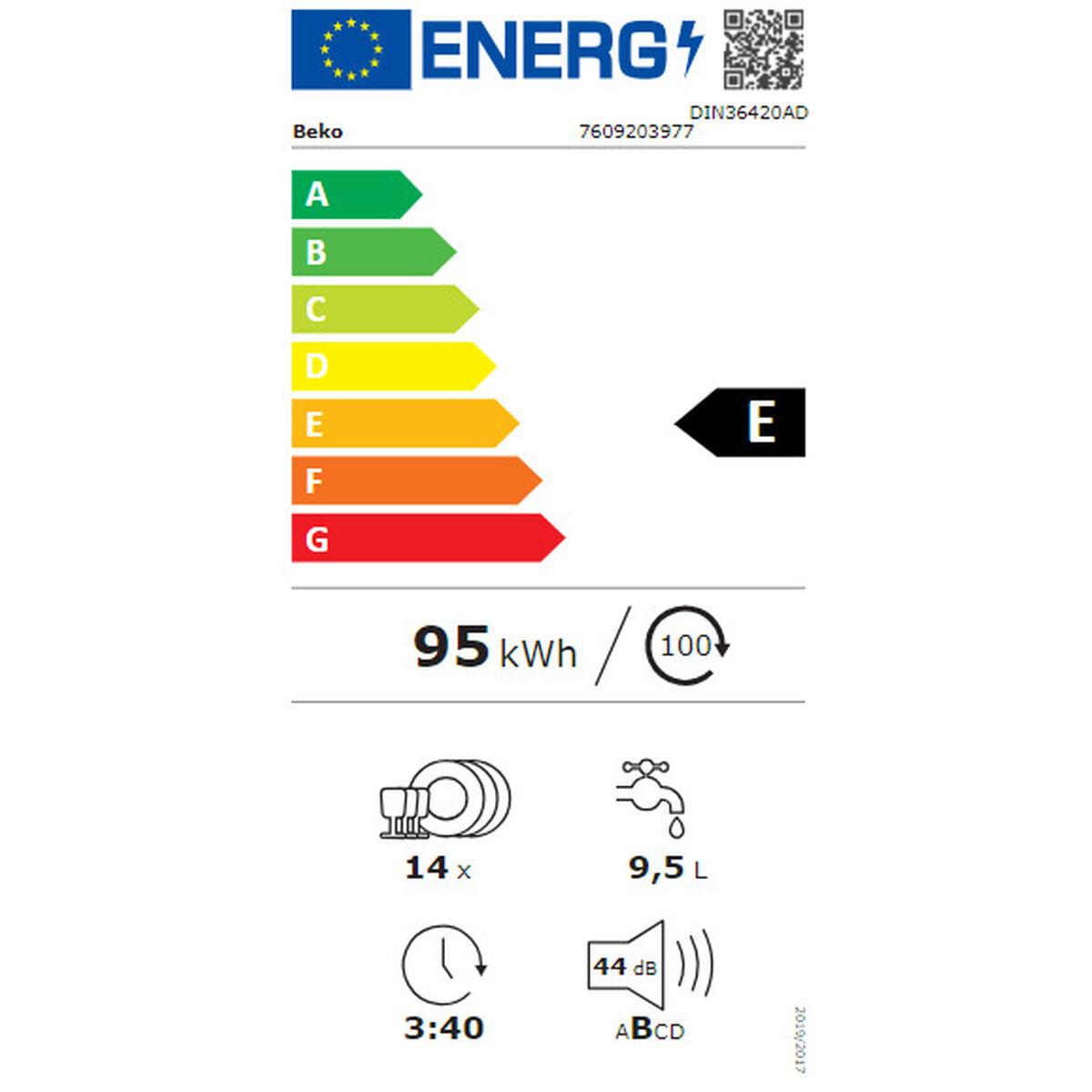 Lavavajillas BEKO DIN36420AD 60 cm Blanco