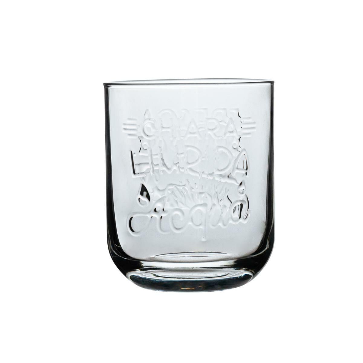 Vaso Graphica Transparente Vidrio 395 ml (6 Unidades)