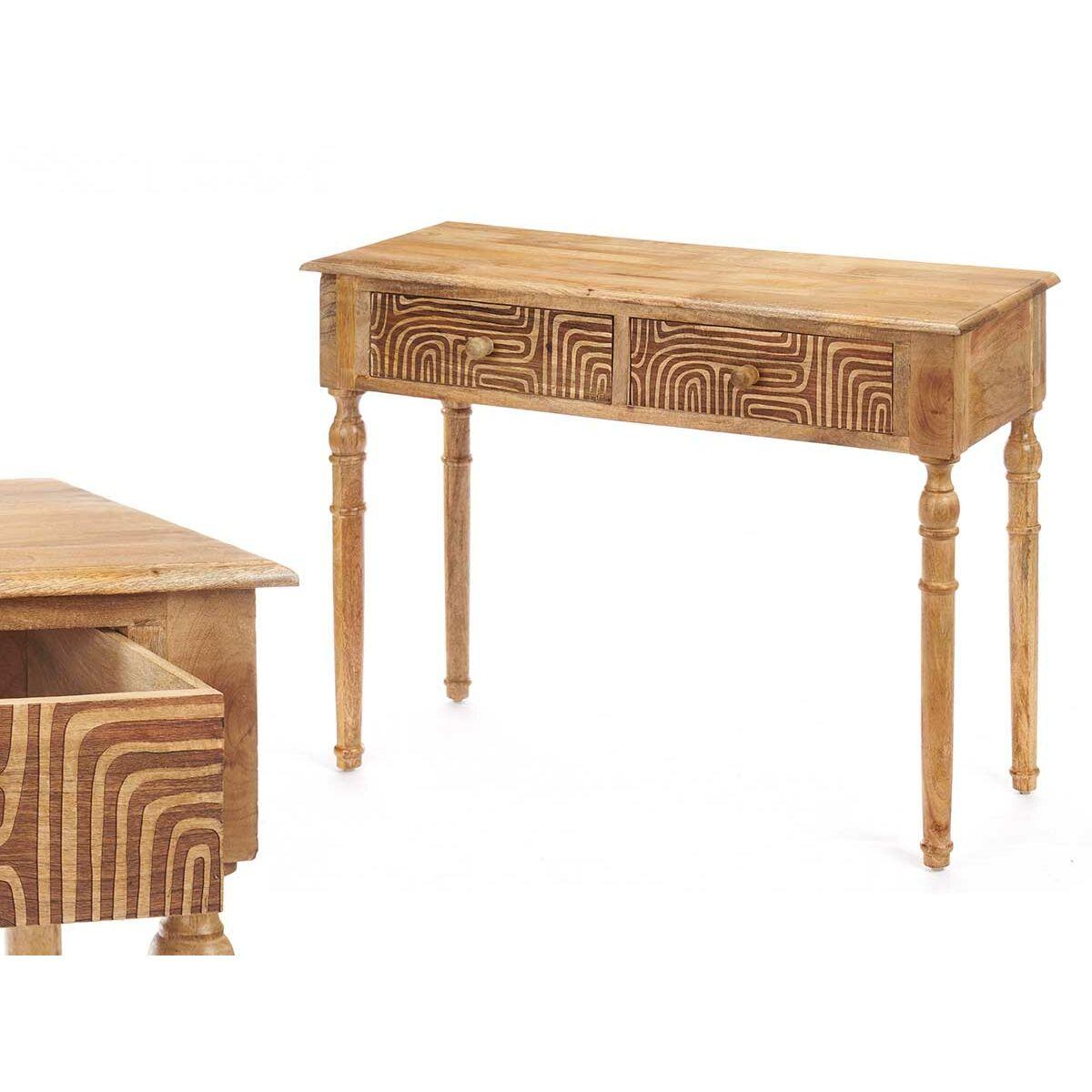 Recibidor con 2 Cajones Gift Decor 40 Marrón 98 x 77 x 42 cm Curva