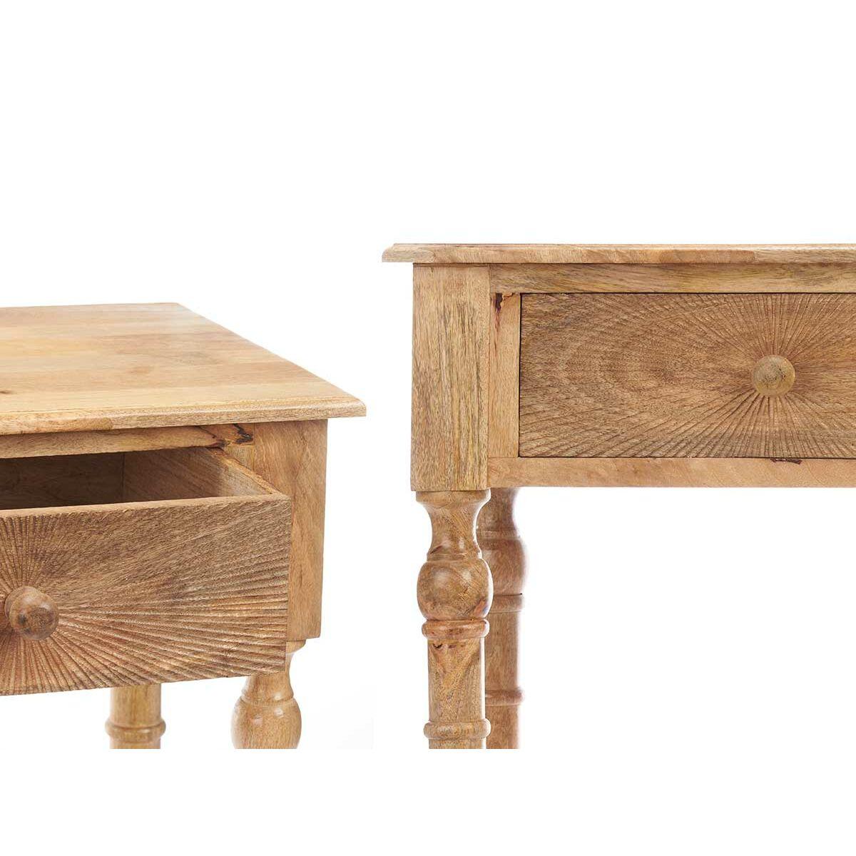 Recibidor con 2 Cajones Marrón Madera de mango 98 x 77 x 42 cm Rayas