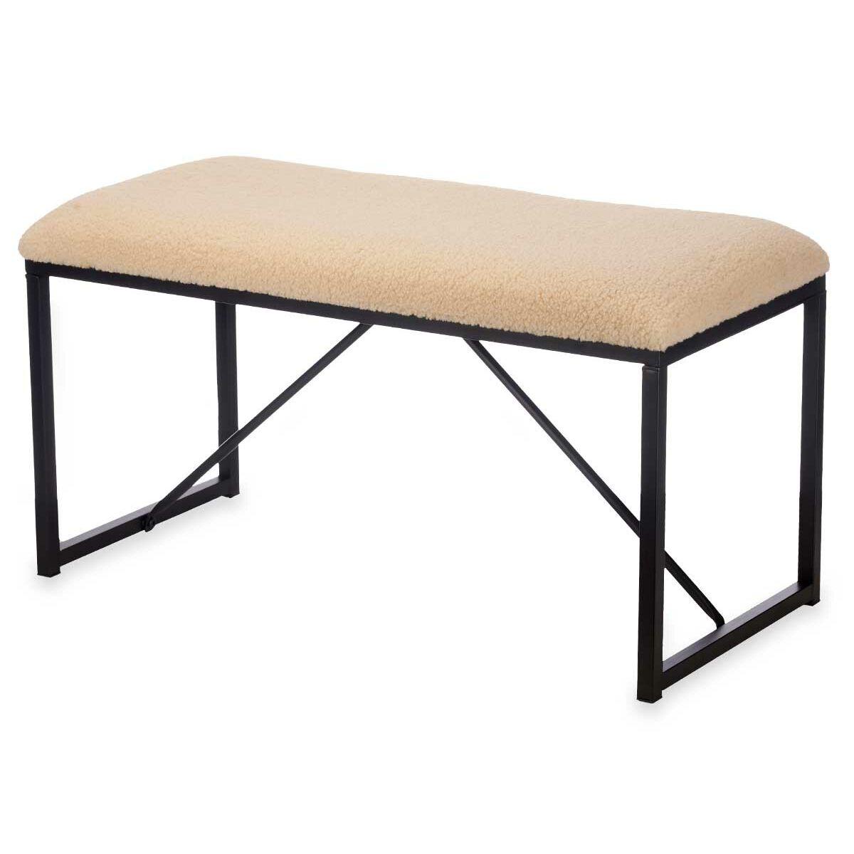 Banco Gift Decor TR23063-2 Beige Metal Tela 81 x 42 x 38 cm
