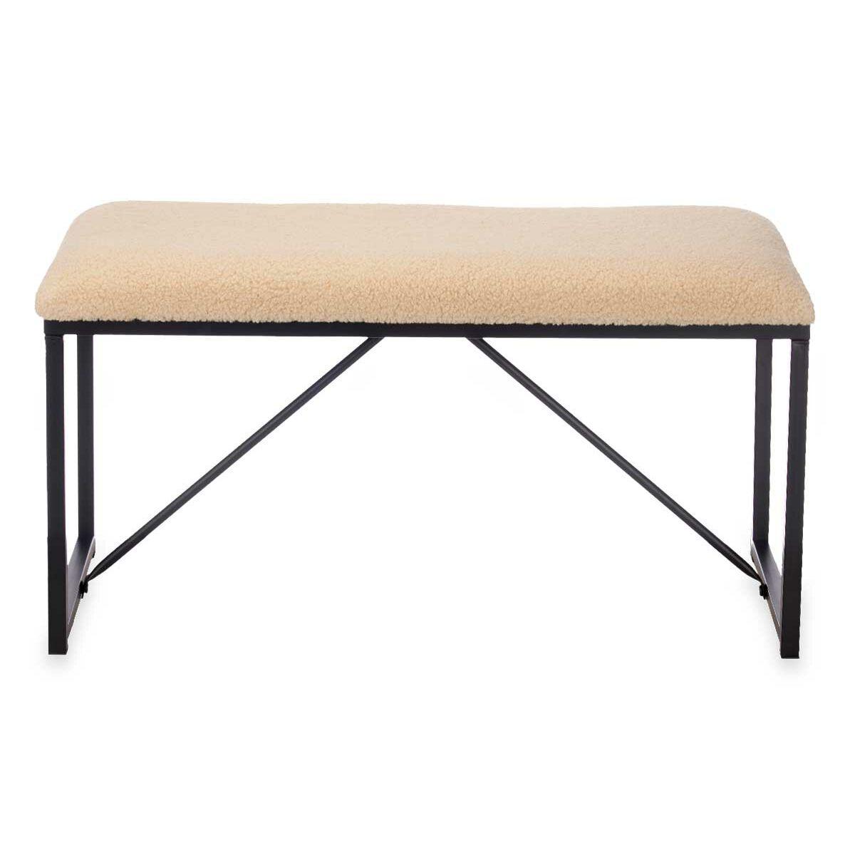 Banco Gift Decor TR23063-2 Beige Metal Tela 81 x 42 x 38 cm