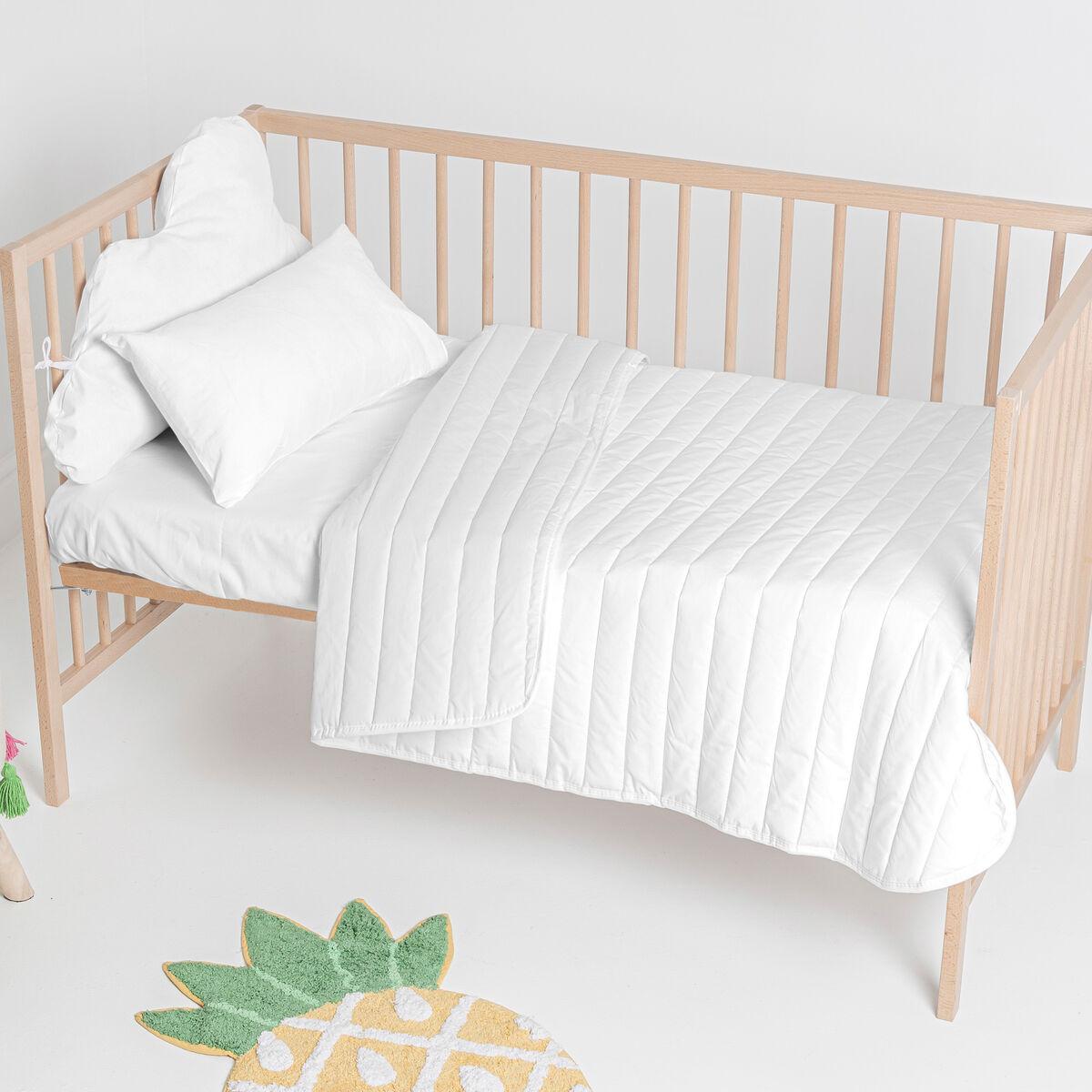 Colcha HappyFriday Basic Kids Dash Blanco 100 x 130 cm