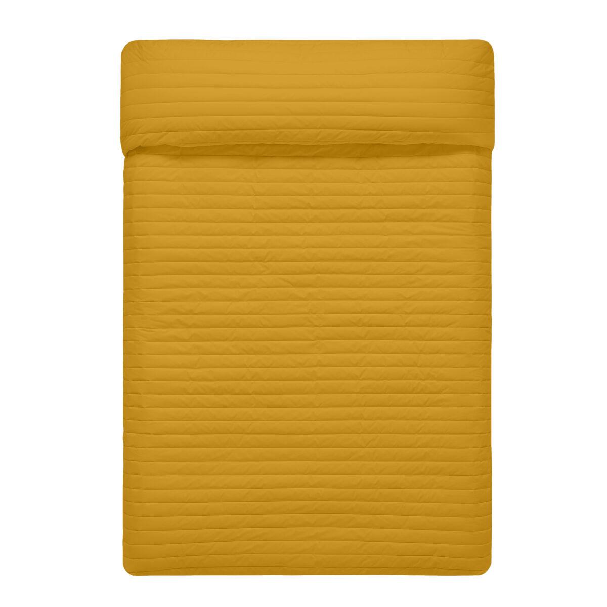 Colcha Reversible HappyFriday Basic Dash Amarillo Verde 250 x 260 cm