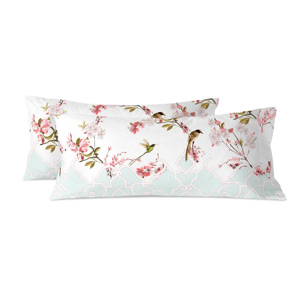 Funda de almohada HappyFriday Sakura Multicolor 45 x 110 cm (2 Unidades)