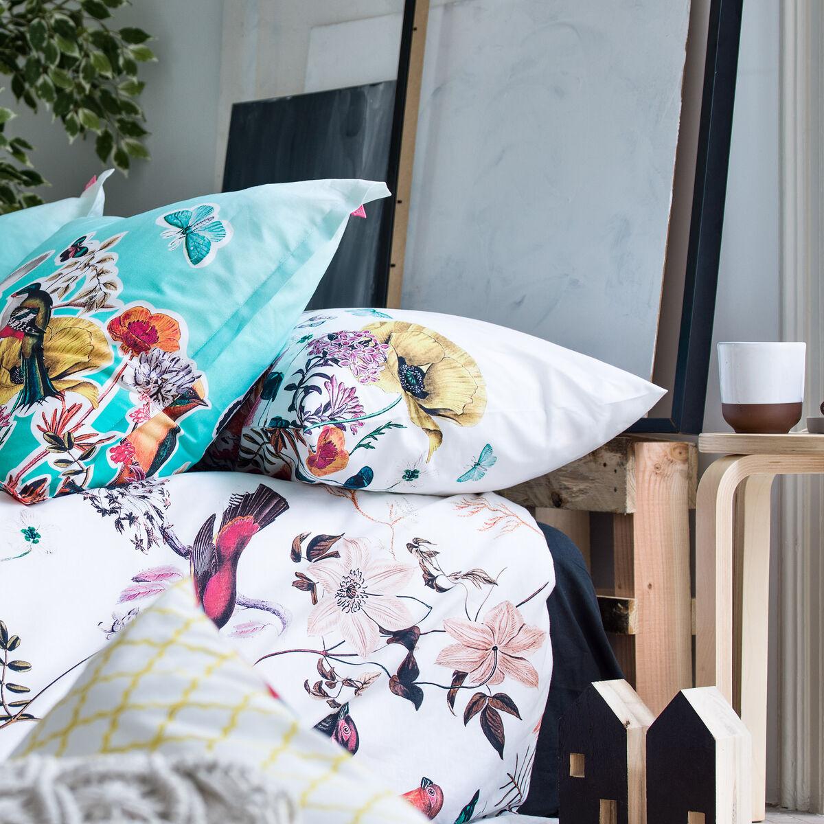 Funda de almohada HappyFriday Birds of paradise Multicolor 50 x 75 cm (2 Unidades)