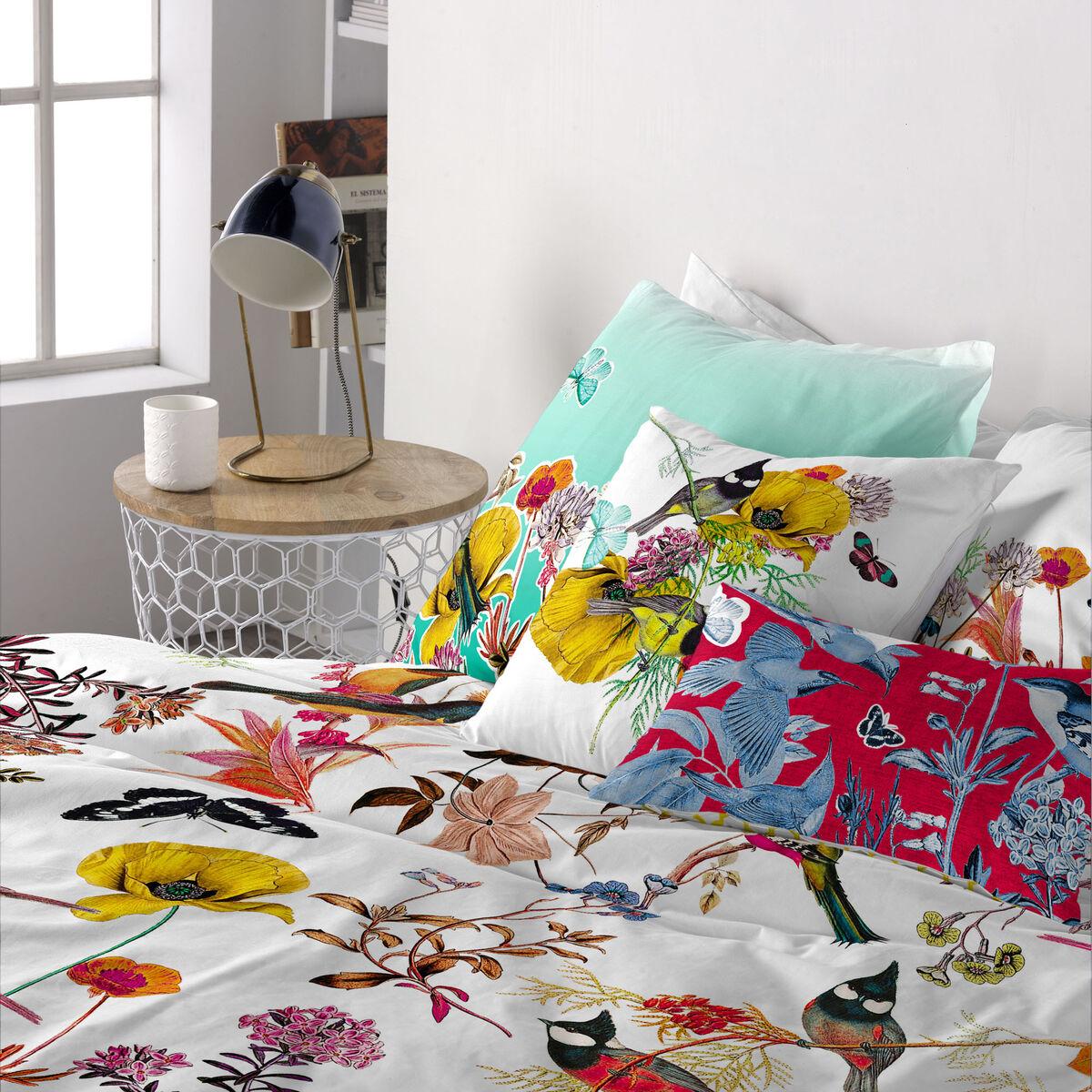 Funda de almohada HappyFriday Birds of paradise Multicolor 50 x 75 cm (2 Unidades)