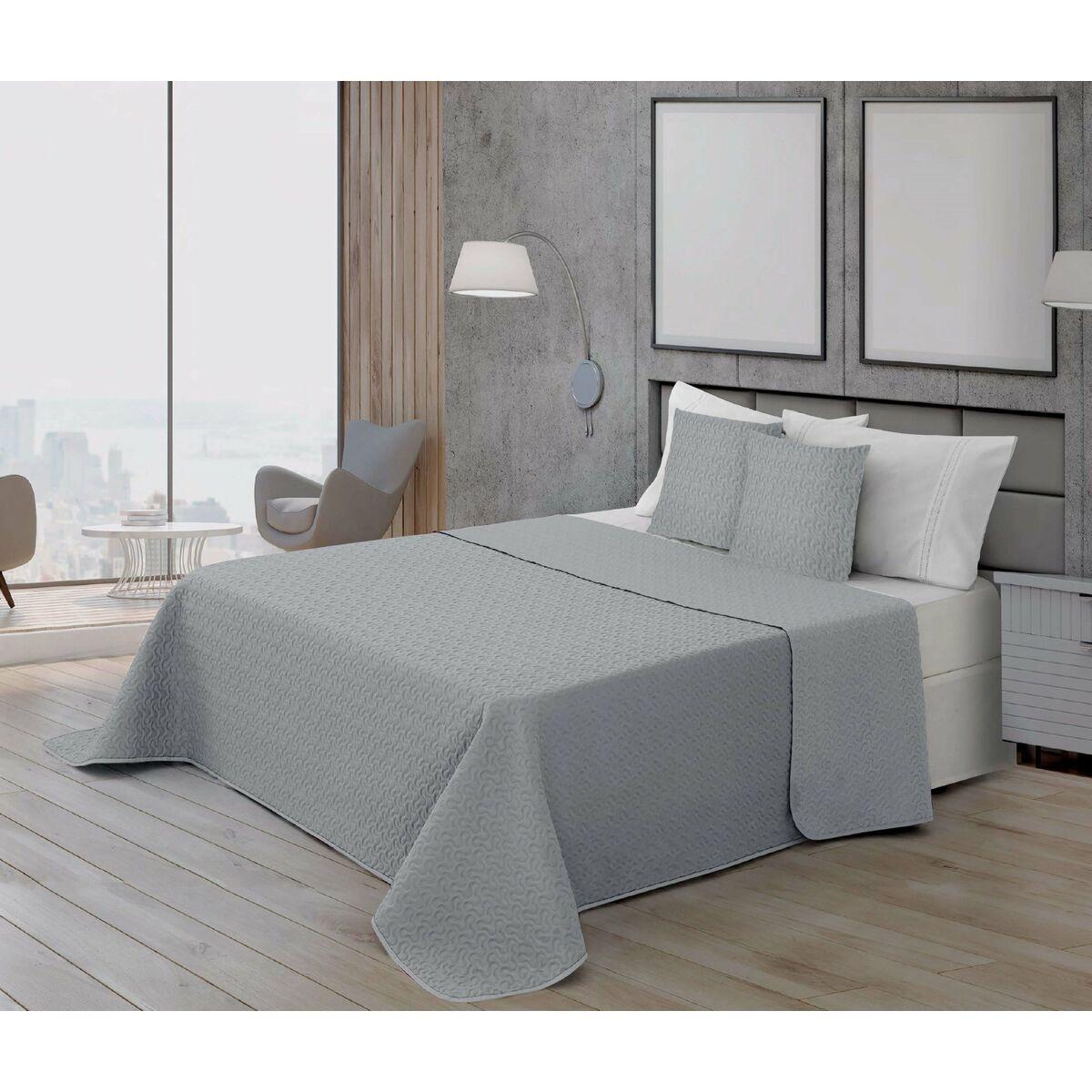 Colcha Ripshop Liso Plateado 190 x 3 x 270 cm