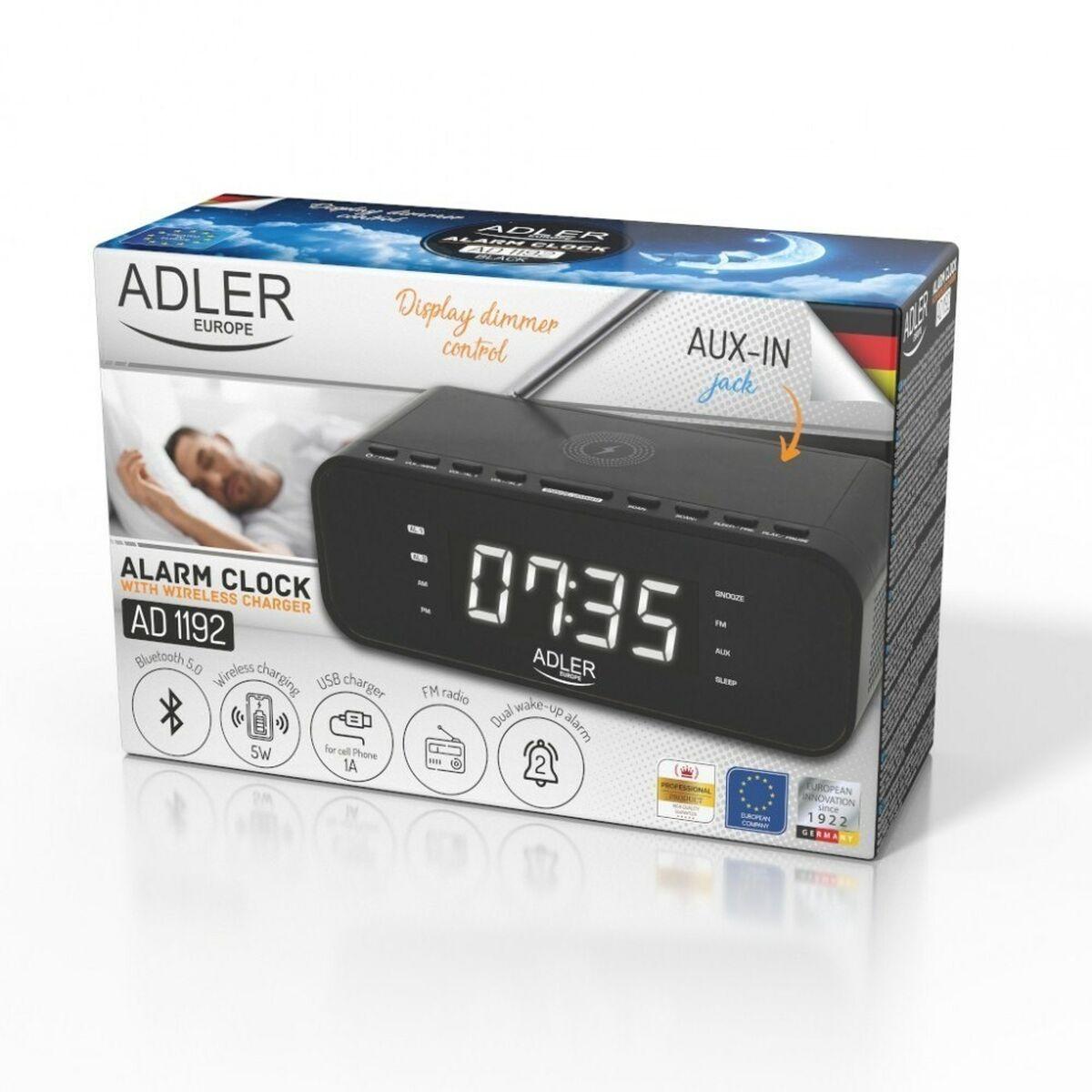 Radio Despertador Adler AD 1192b Blanco Negro