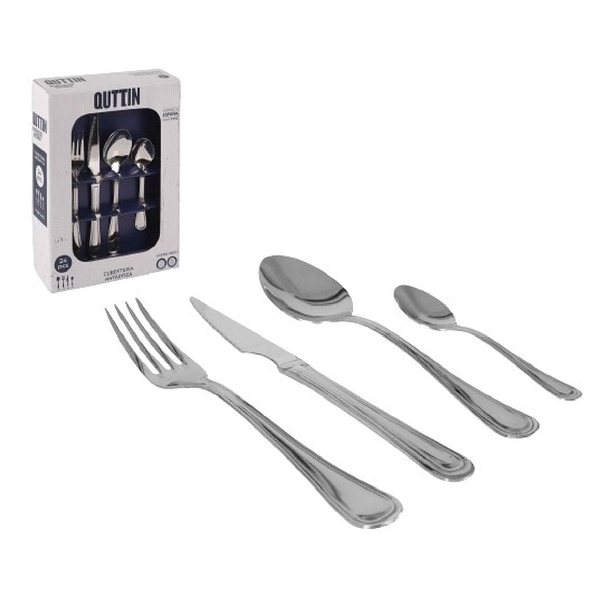 Set de Cubiertos Quttin Antartica Acero Inoxidable 24 Piezas