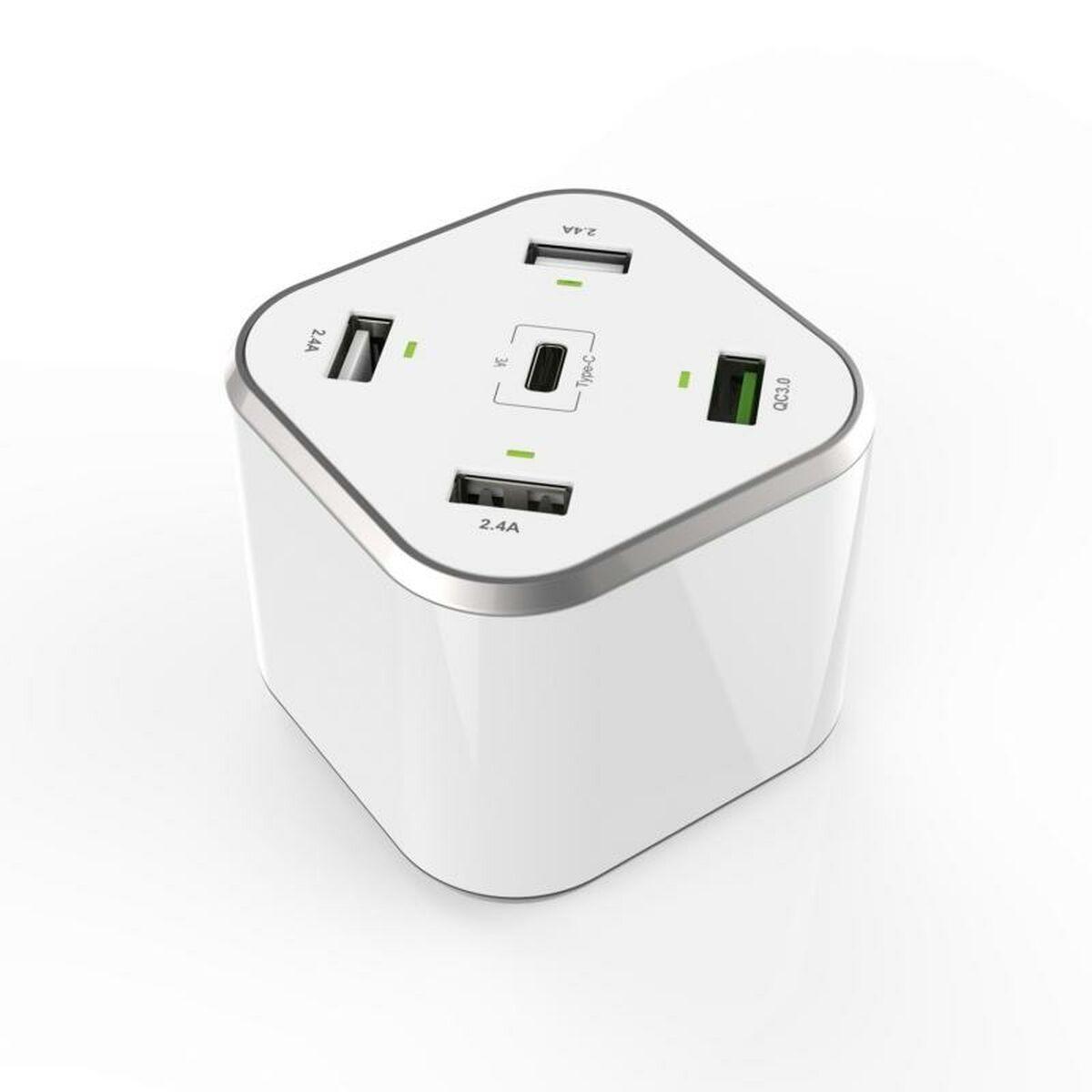 Cargador USB Aisens ASCH-5PQC-W Blanco (1 unidad)