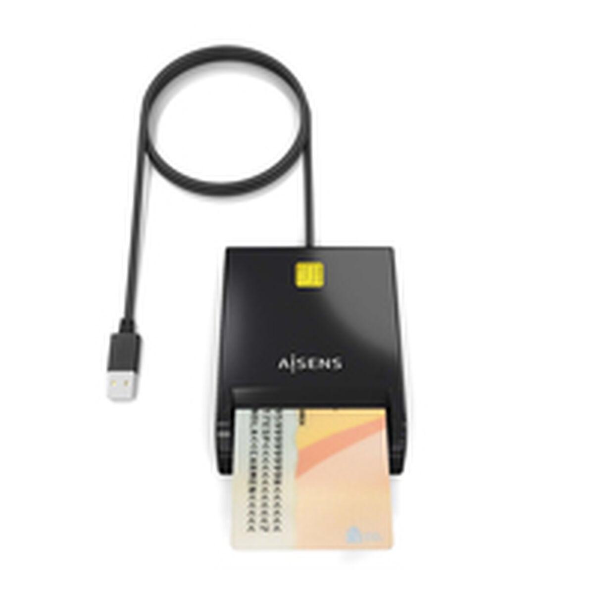 Lector de Tarjetas Externo DNI Aisens ASCR-SN06-BK Negro