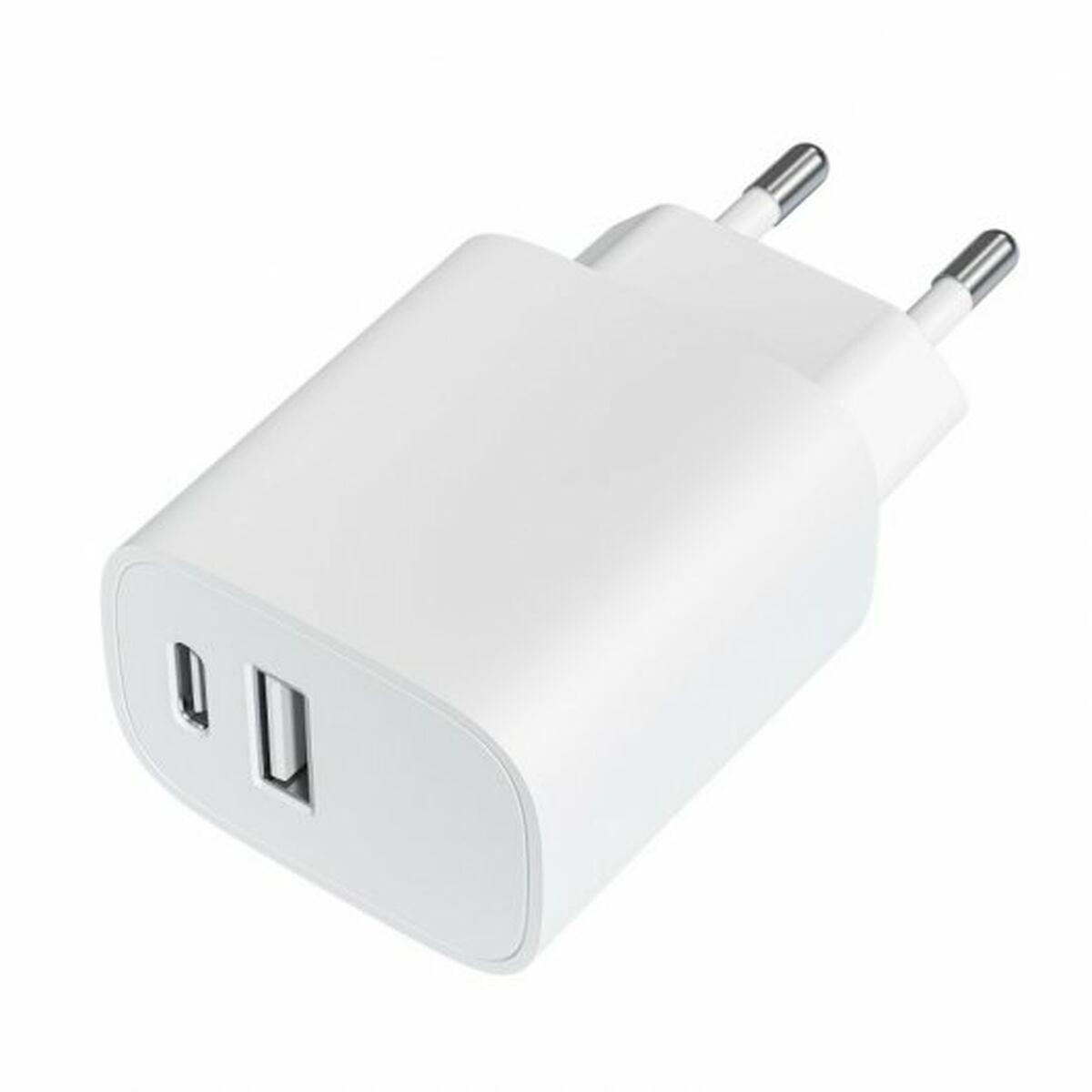 Cargador de Pared LEOTEC LECSPH20W2W 20 W Blanco