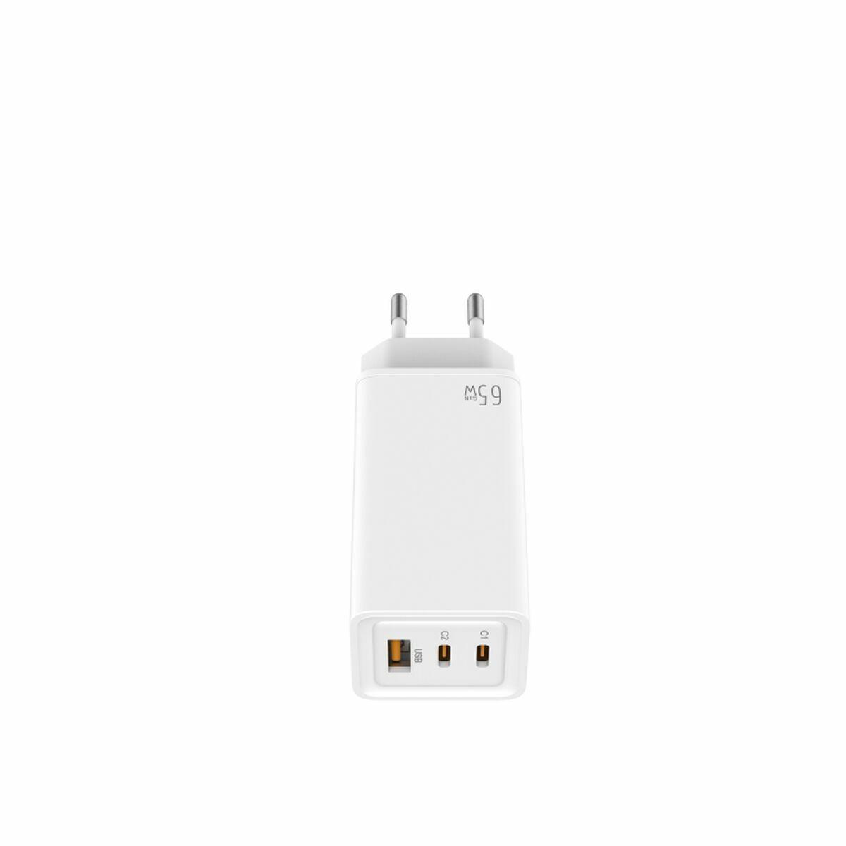 Cargador de Pared LEOTEC LECSPH65W3W 65 W Blanco