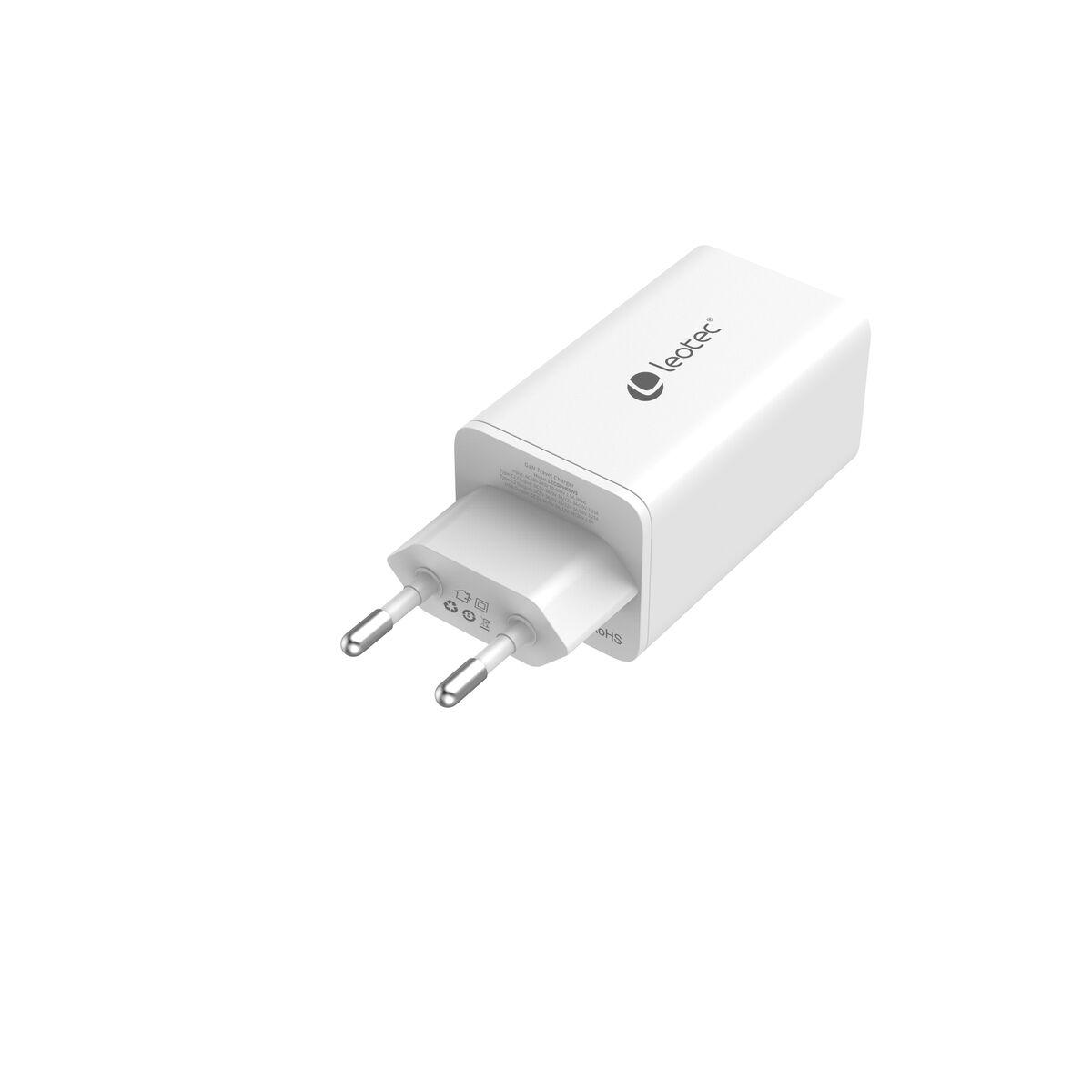 Cargador de Pared LEOTEC LECSPH65W3W 65 W Blanco