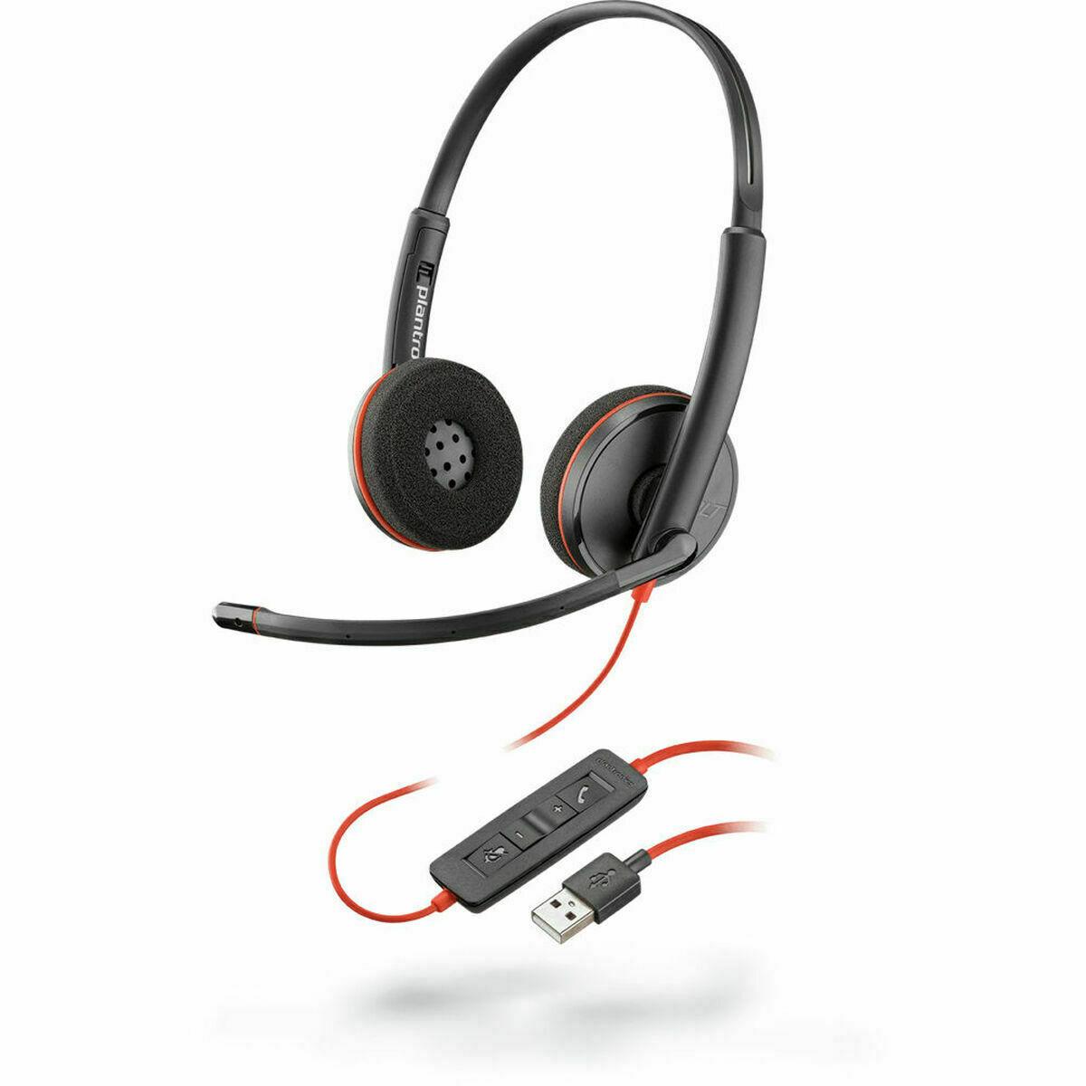 Auriculares con Micrófono Plantronics Blackwire 3220 Negro
