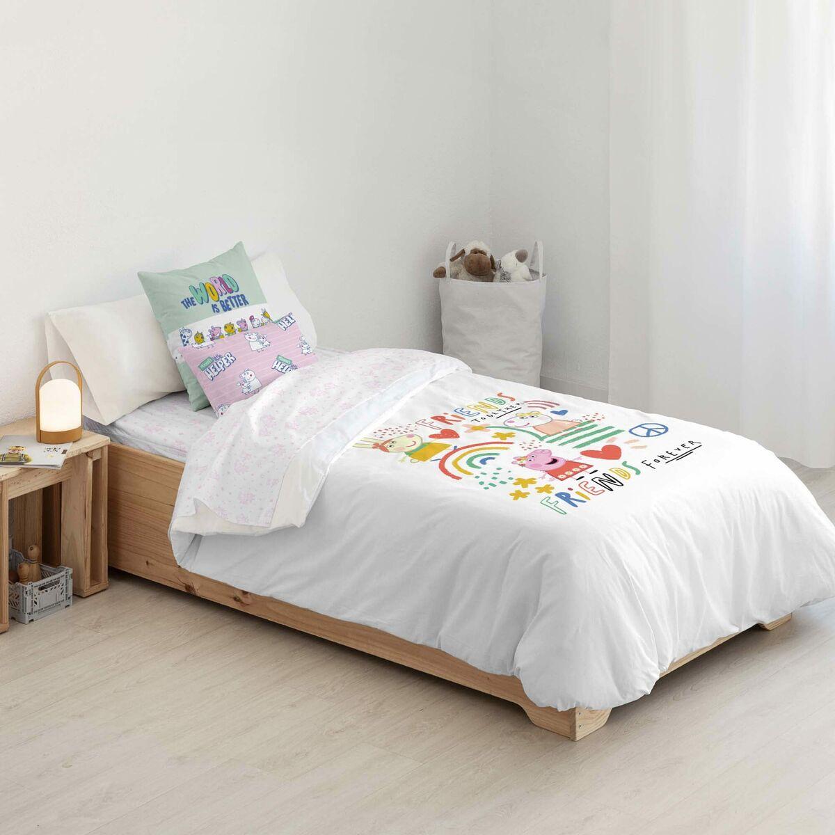 Funda Nórdica Peppa Pig Together Multicolor 175 Hilos 140 x 200 cm