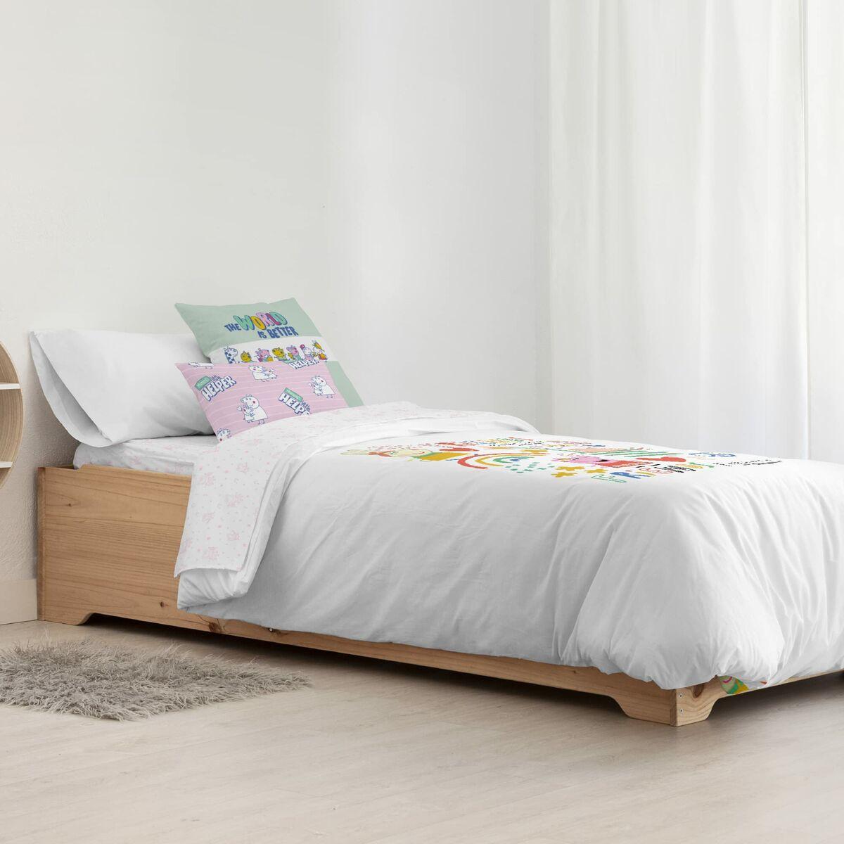Funda Nórdica Peppa Pig Together Multicolor 175 Hilos 140 x 200 cm