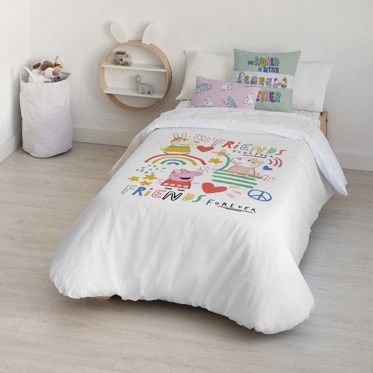 Funda Nórdica Peppa Pig Together Multicolor 175 Hilos 140 x 200 cm