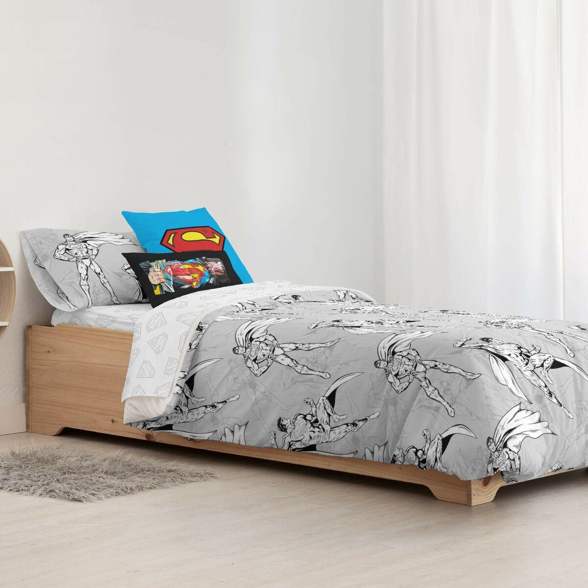Funda Nórdica Superman Superman Gris 175 Hilos 200 x 200 cm