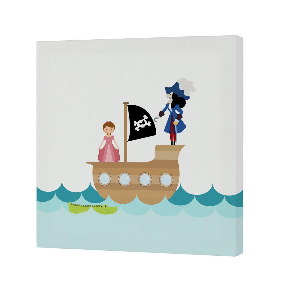 Lienzo HappyFriday Mr Box Flying boy  Multicolor 27 x 27 cm