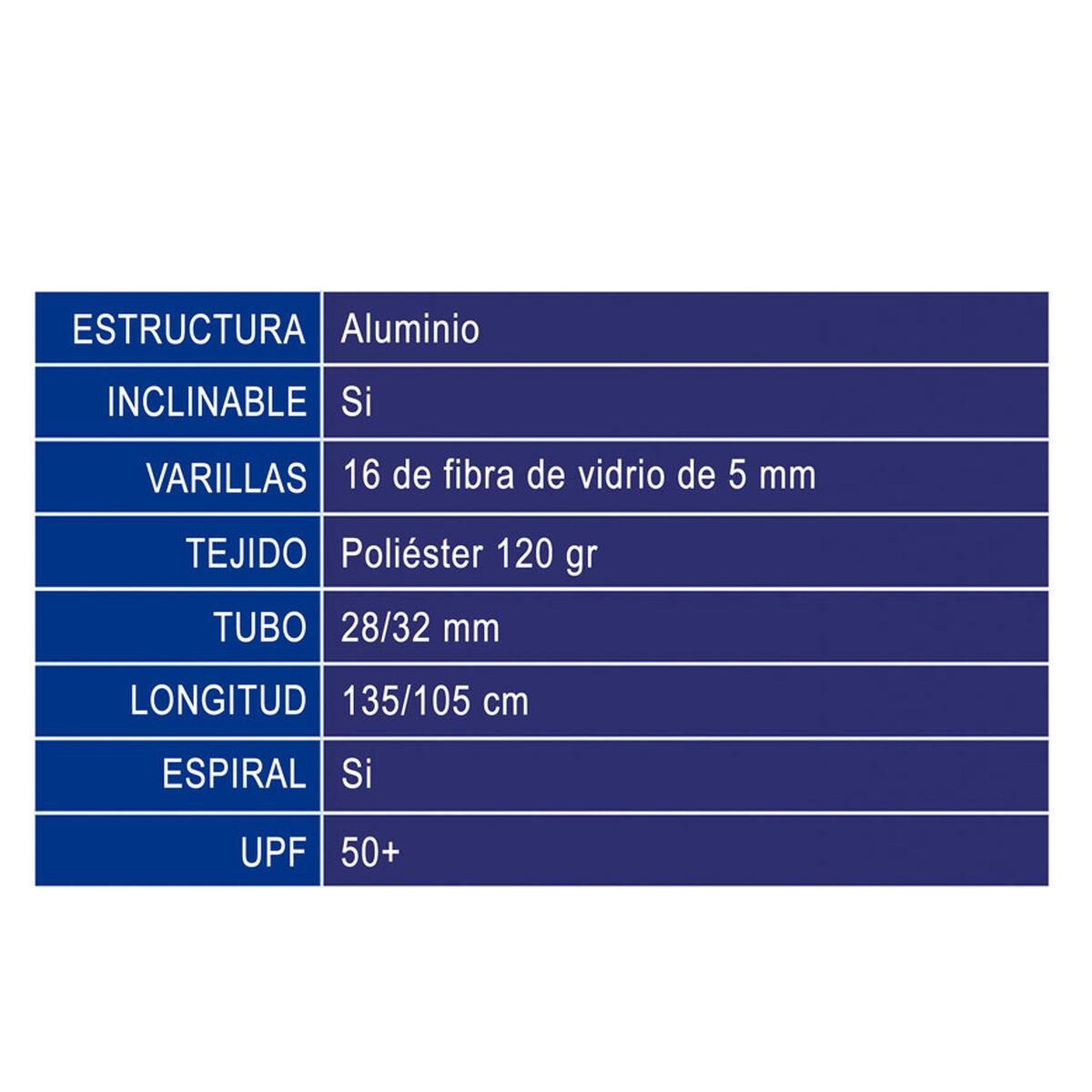 Sombrilla de playa Ø 240 cm Marinero