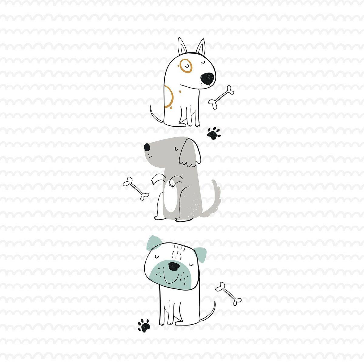 Colcha Kids&Cotton Huali Big Multicolor 190 x 270 cm Perro