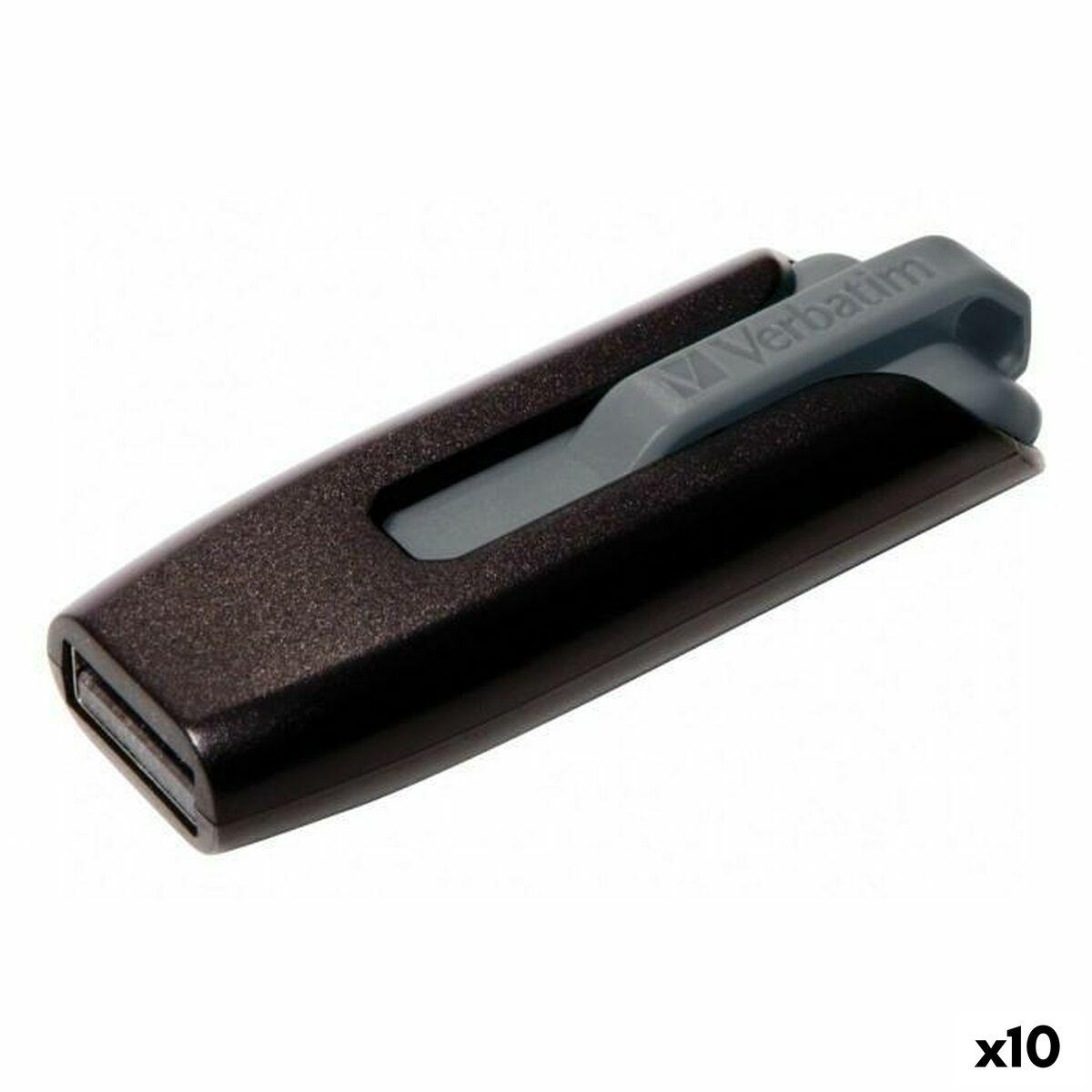 Pendrive Verbatim V3 Store n Go Negro 128 GB (10 Unidades)
