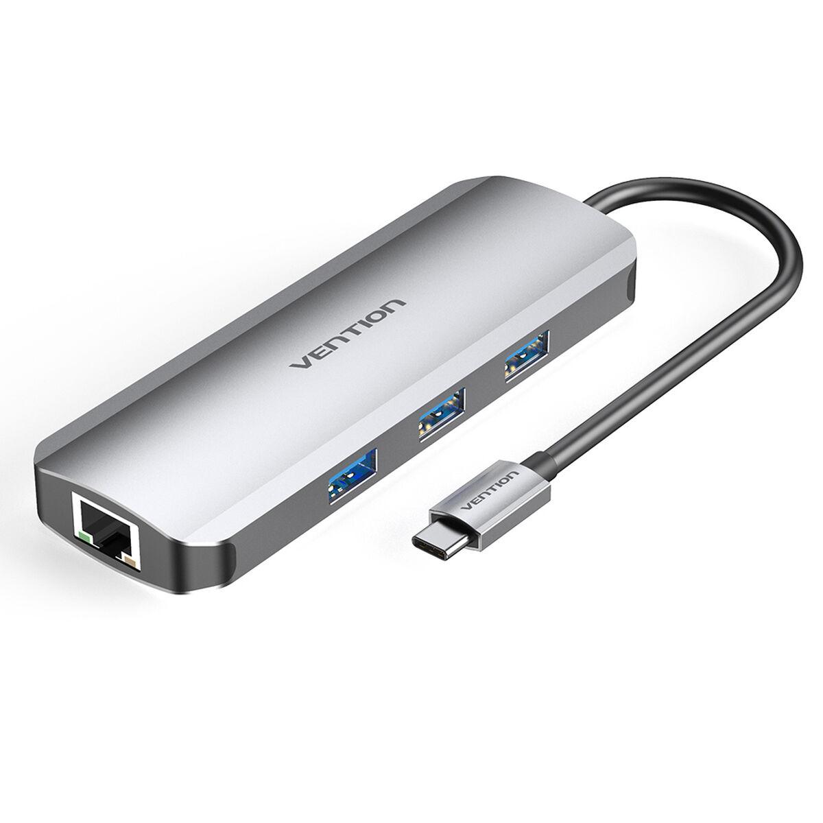 Hub USB Vention TOKHB 100 W Plateado