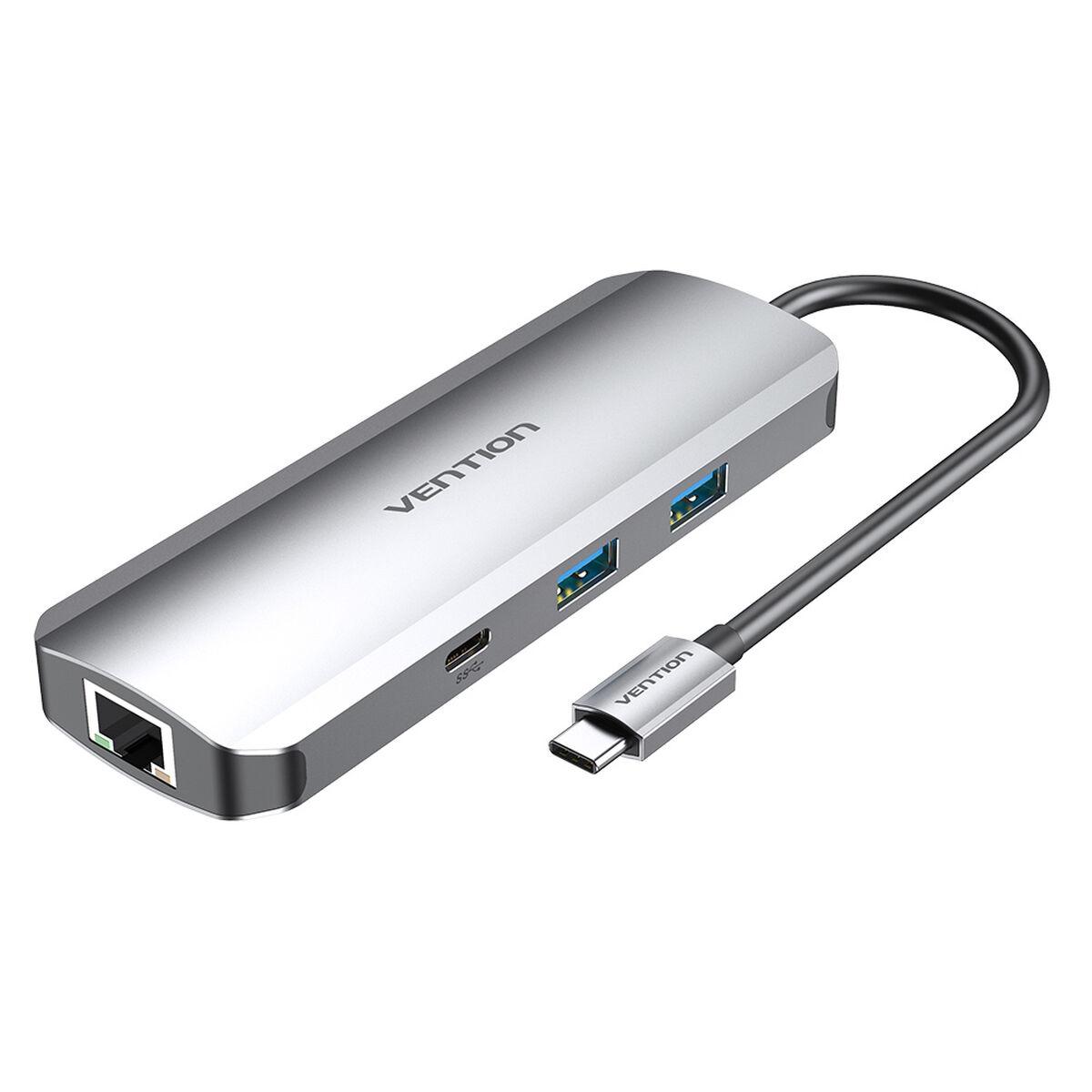 Hub USB Vention TOMHB 100 W Plateado
