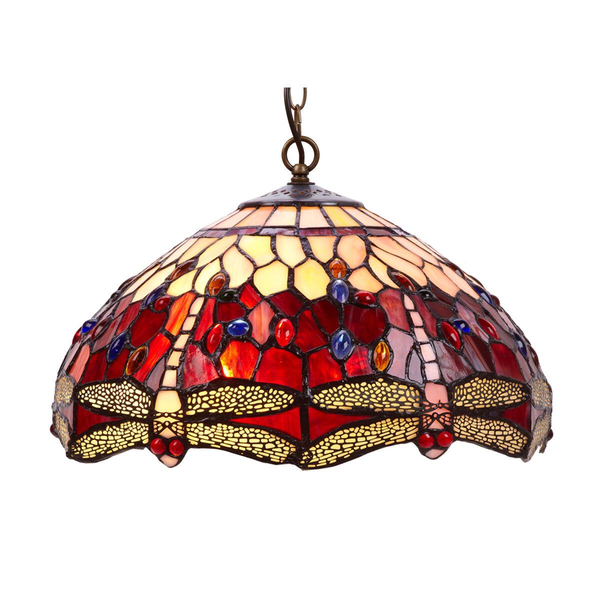 Lámpara de Techo Viro Belle Rouge Granate Hierro 60 W 40 x 125 x 40 cm