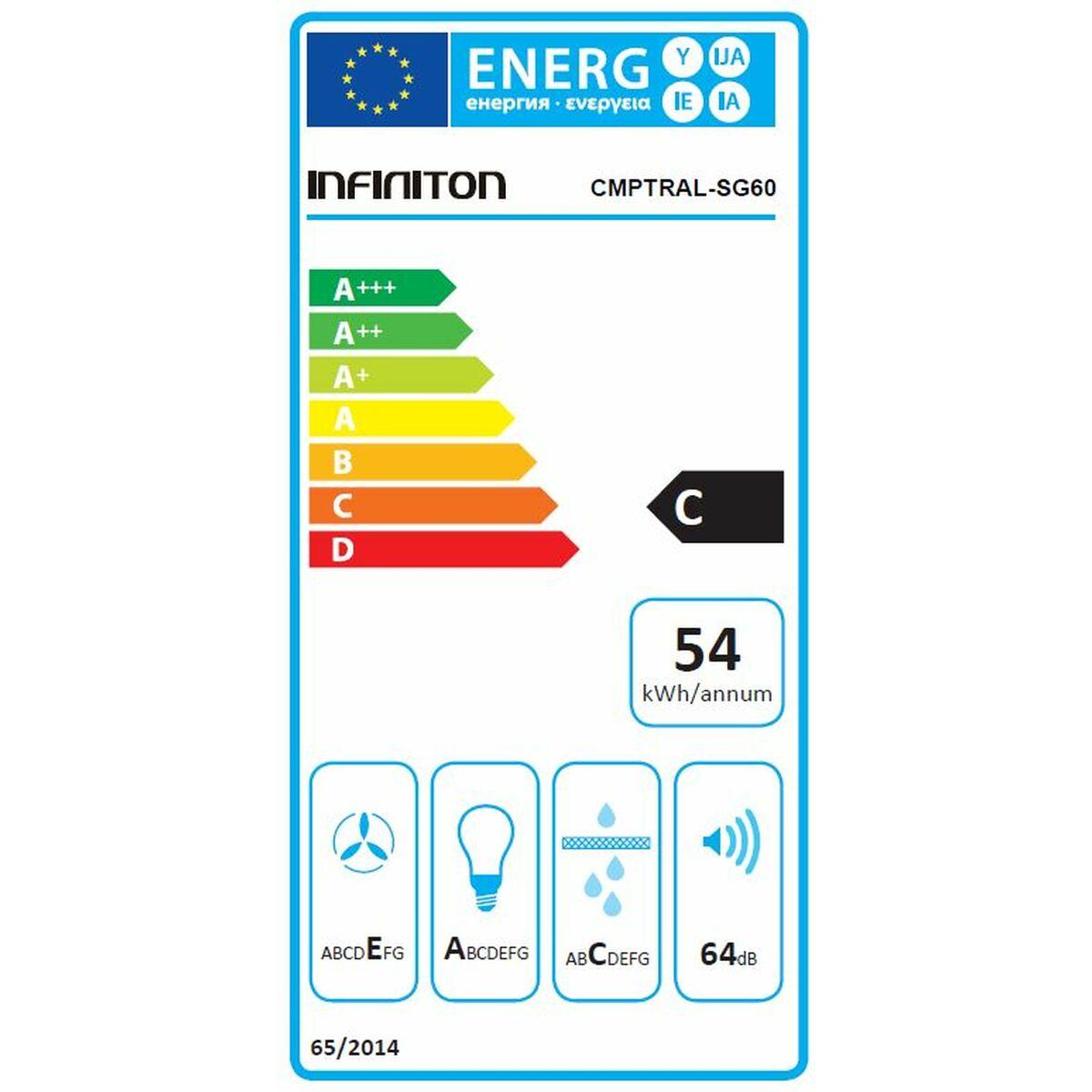 Campana Convencional Infiniton CMPTRAL-SG60 Negro 210 W 400 m3/h