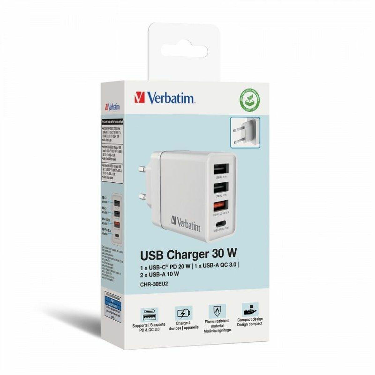 Cargador de Pared Verbatim CHR-30EU2 30 W