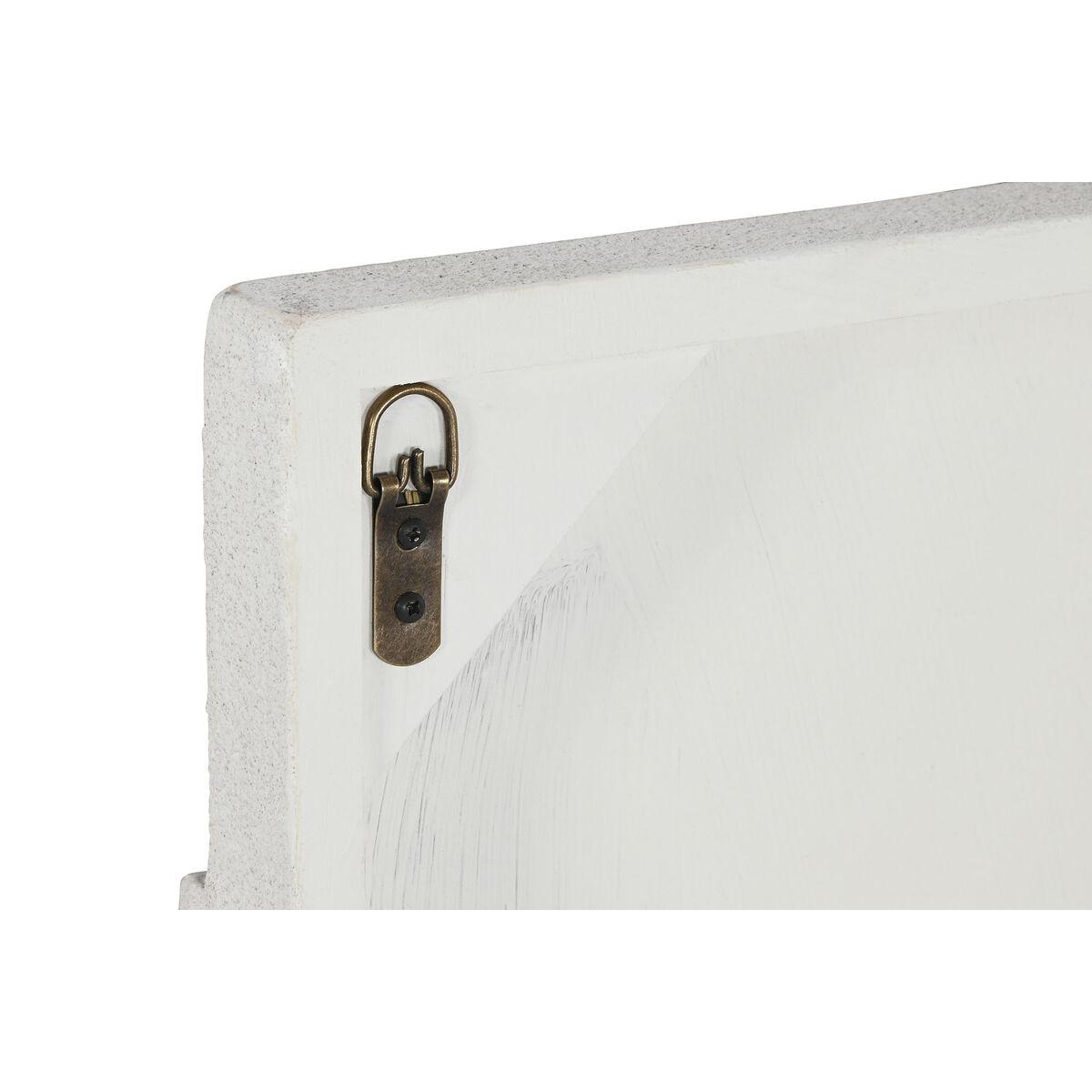 Decoración de Pared Home ESPRIT Blanco Moderno Decapé 80 x 6 x 80 cm (2 Unidades)