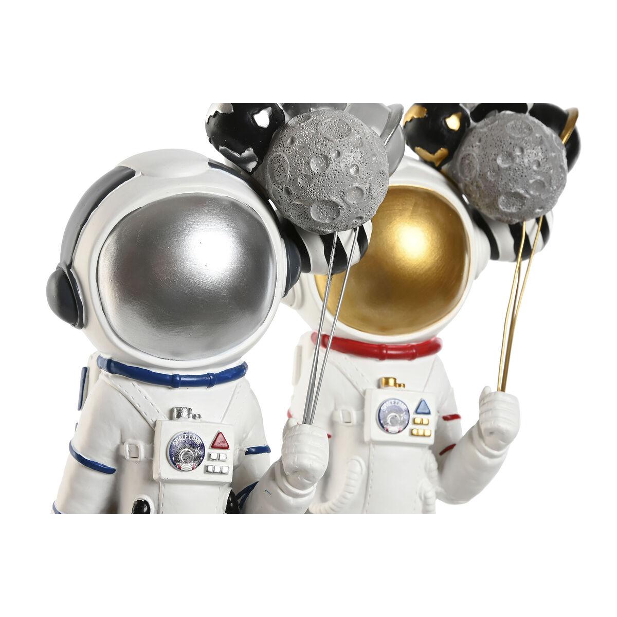 Figura Decorativa Home ESPRIT Azul Blanco Rojo Mujer Astronauta 16 x 12 x 41 cm (2 Unidades)