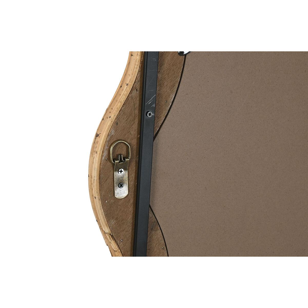 Espejo de pared Home ESPRIT Natural Cristal Ratán Urbano 62,5 x 3 x 150,5 cm