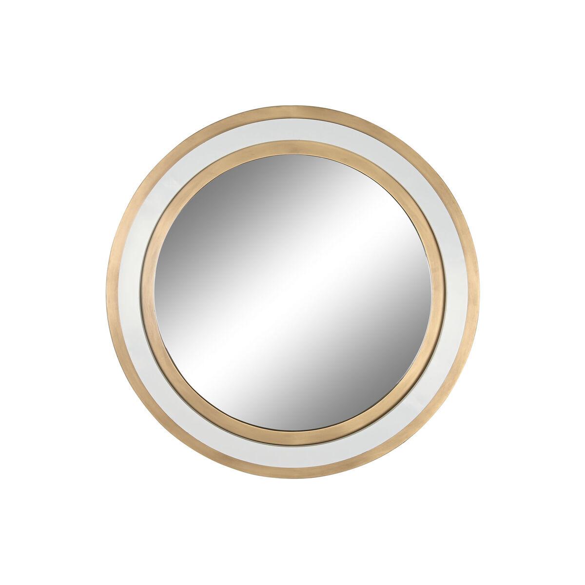 Espejo de pared Home ESPRIT Blanco Dorado 108 x 5,5 x 108 cm