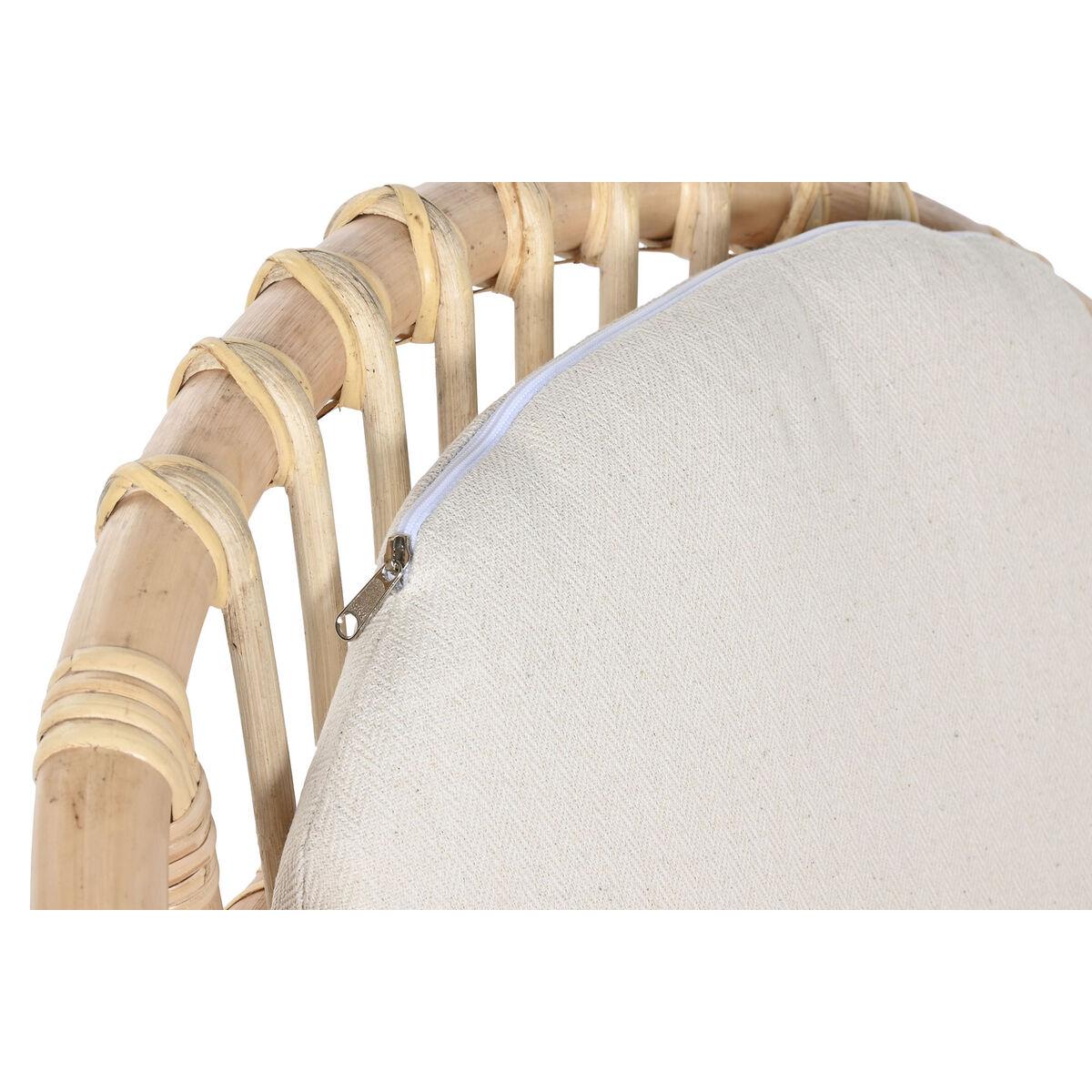 Conjunto de Mesa con 2 Sillas Home ESPRIT Blanco Natural 50 x 50 x 50 cm