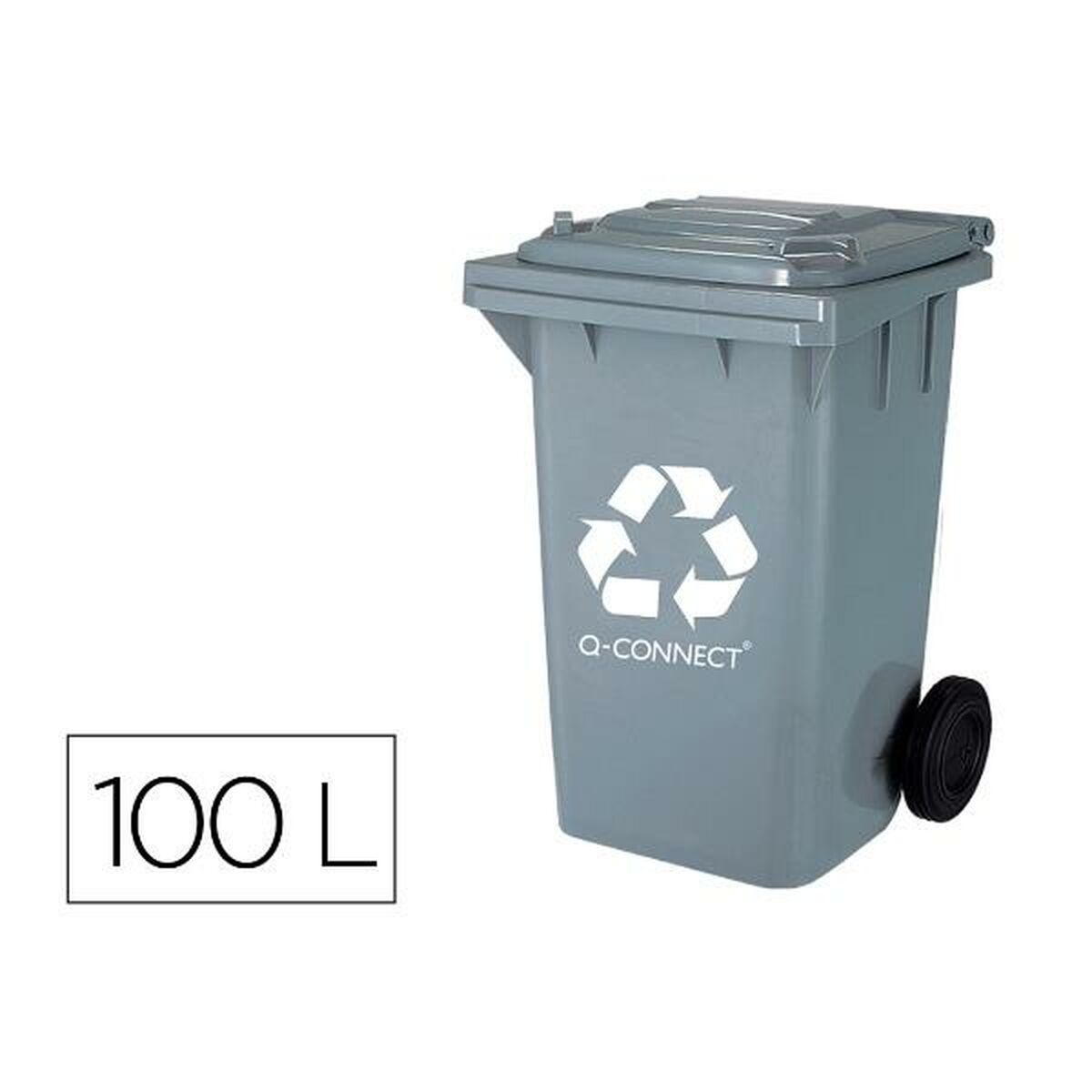 Cubo de basura Q-Connect KF16545 Gris Plástico 100 L