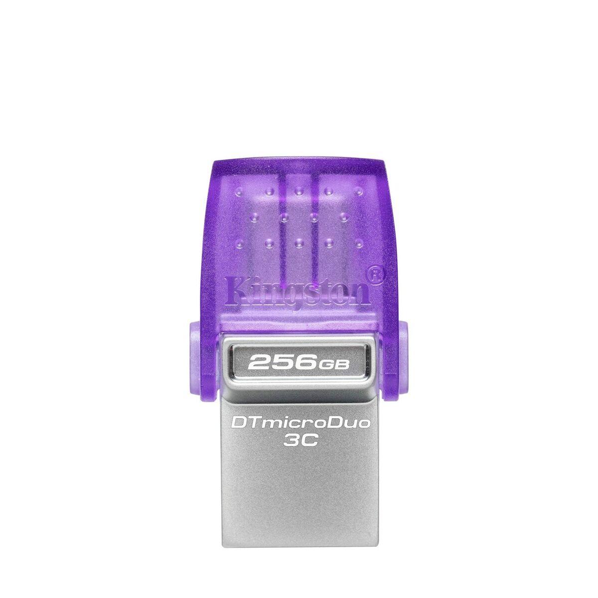 Memoria USB Kingston microDuo 3C Violeta Acero 256 GB (1 unidad)